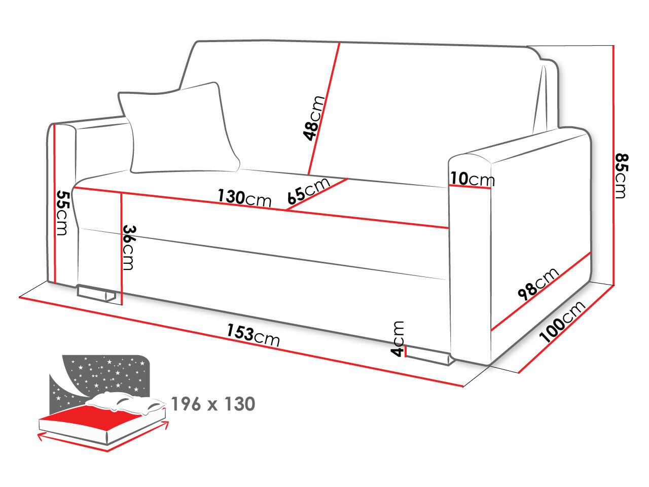 Slaapbank Solrin III (Tilia 86)