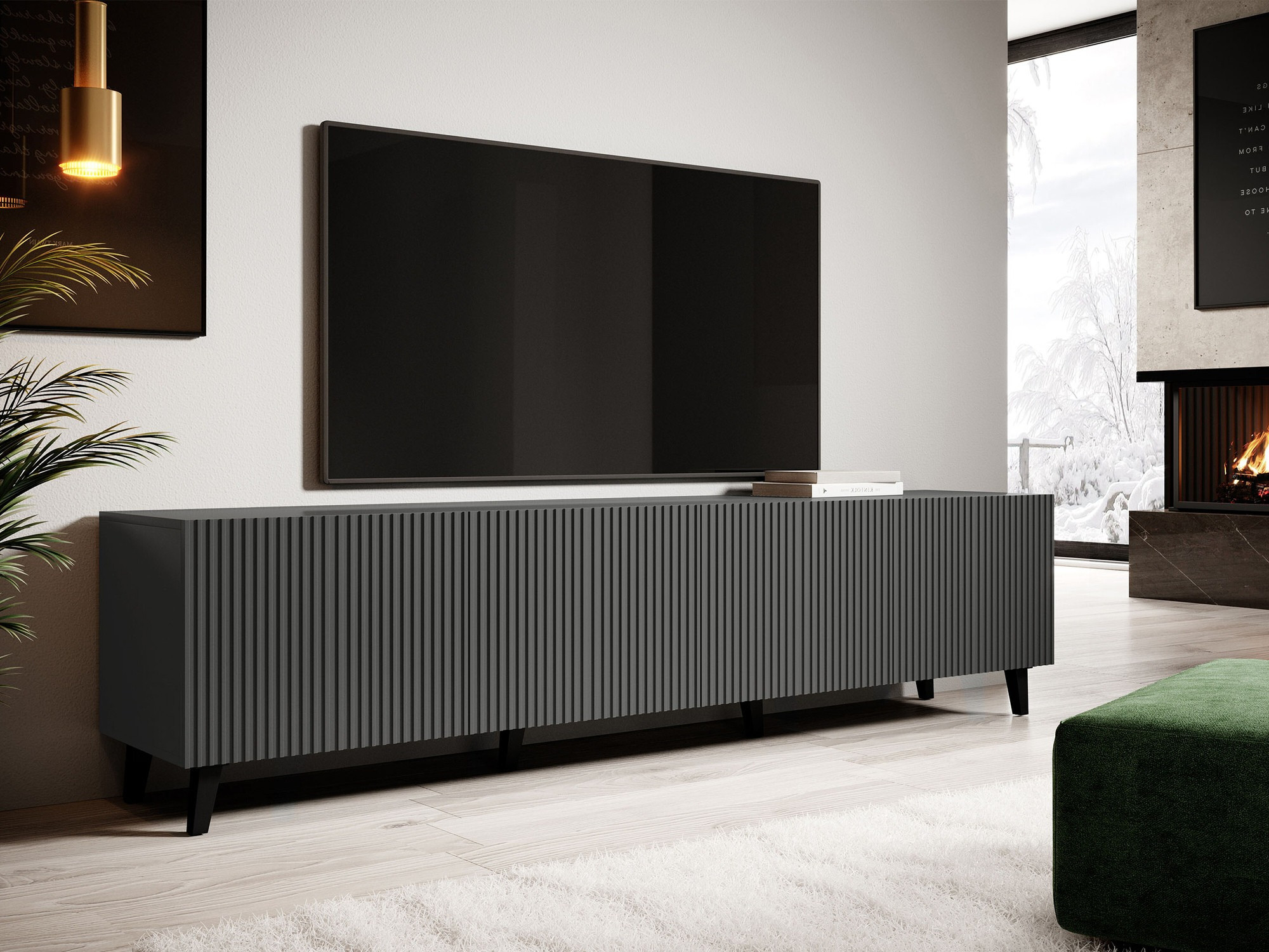 TV-meubel Comes I (Antraciet)