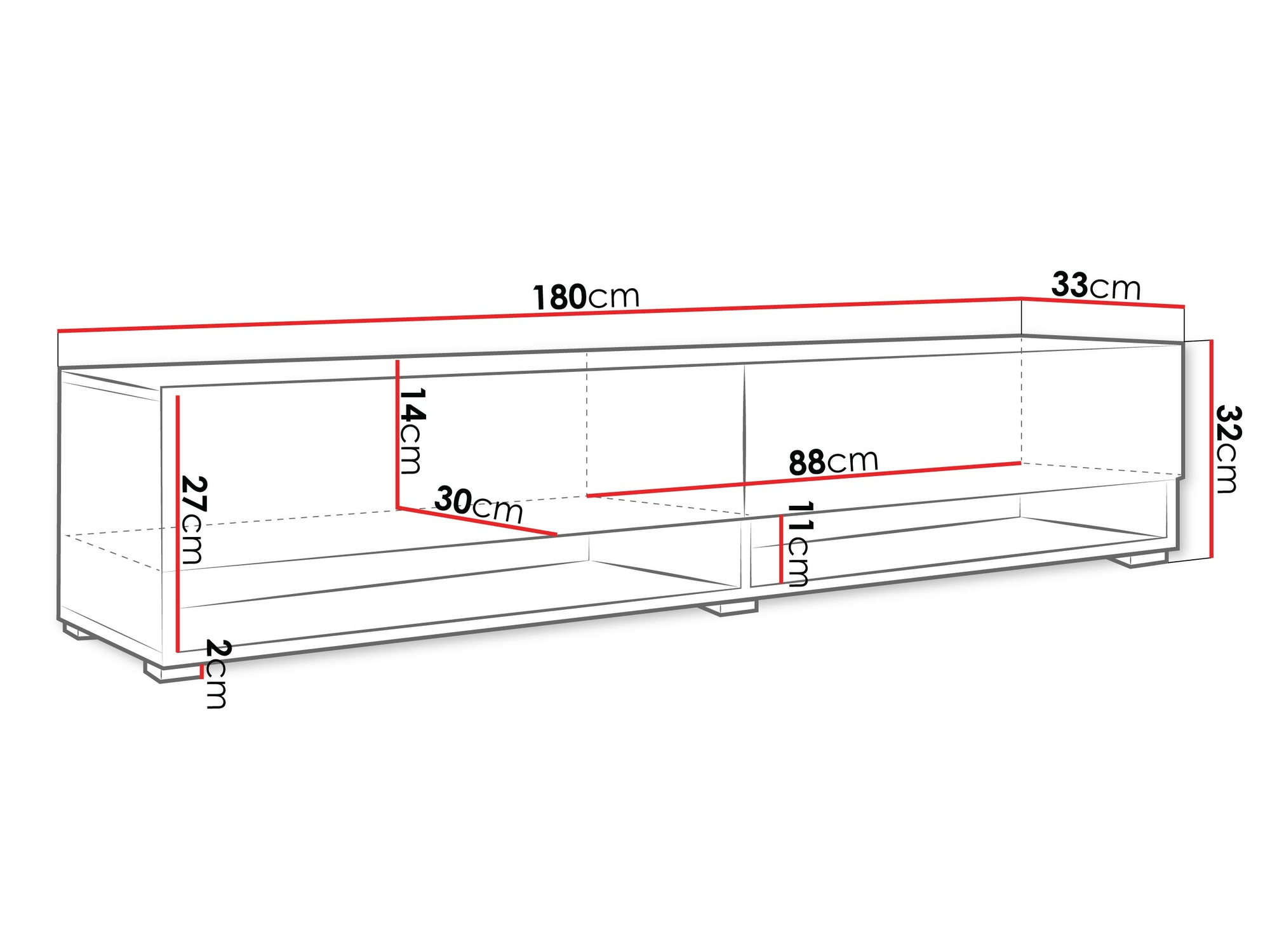 TV-meubel Sarasota 119 (Beton)