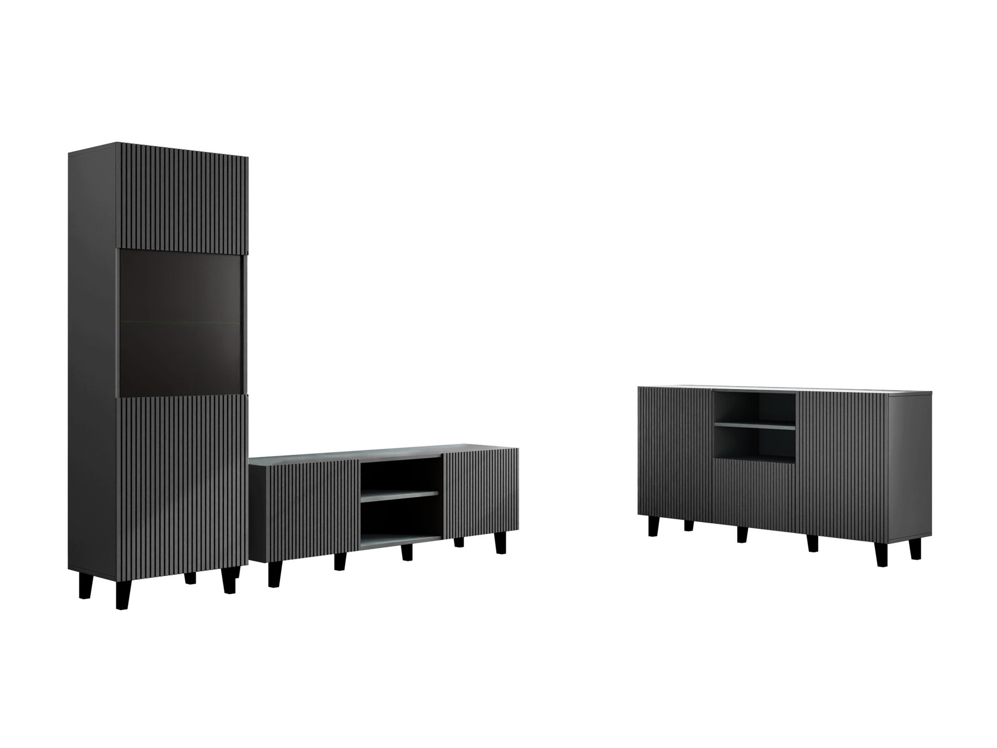 Woonkamerset Remeta 111 (Antraciet)