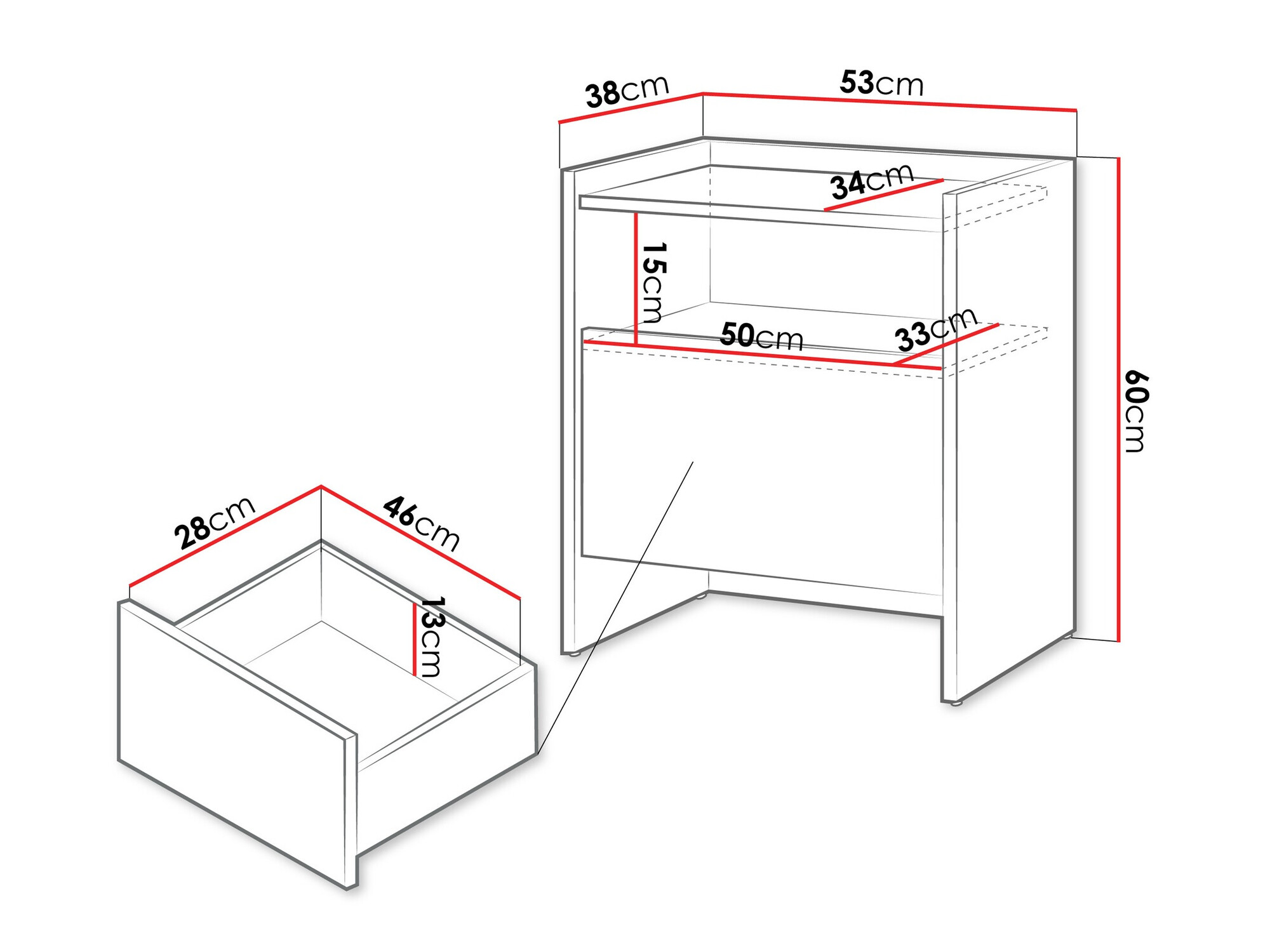 Nachtkastje Filus (Eiken)