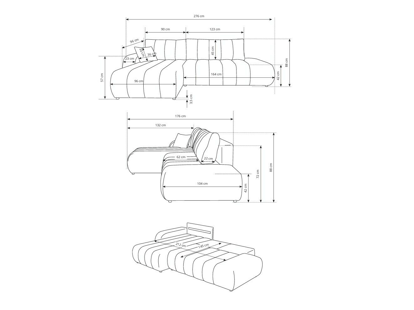 Hoekbank Kingston 152 (Lambi 08)