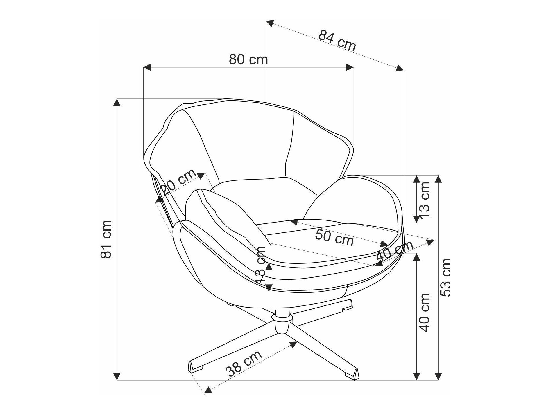 Fauteuil Houston 1958 (Geel)