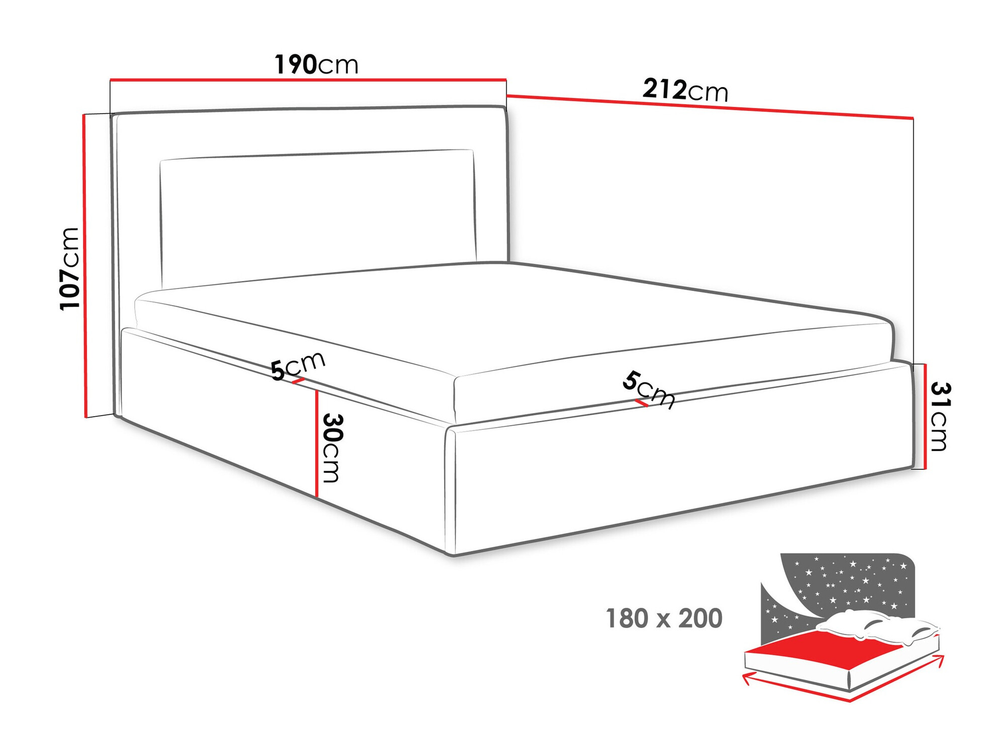 Bed Arsura (Coral 75)