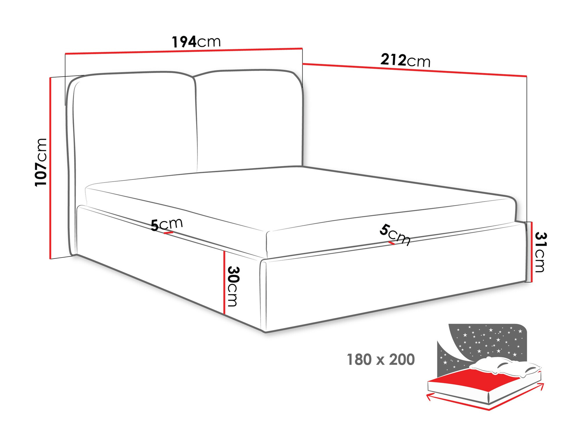 Bed Vox (Coral 50)