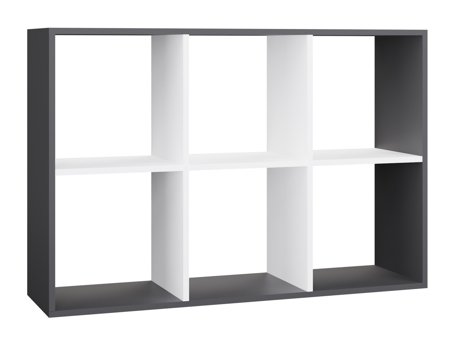 Boekenkast Mandeville 287 (Wit + Antraciet)