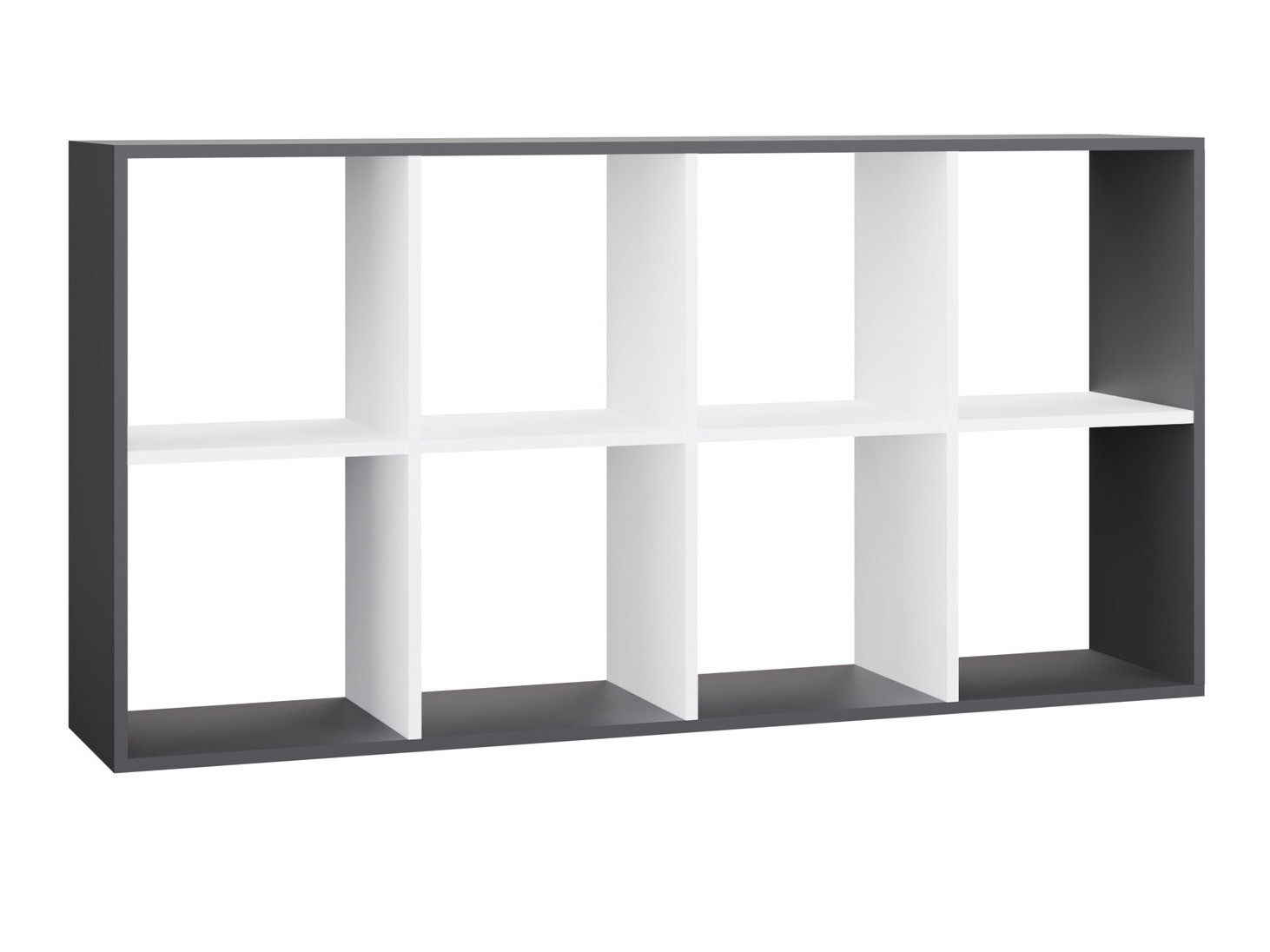 Boekenkast Mandeville 288 (Wit + Antraciet)