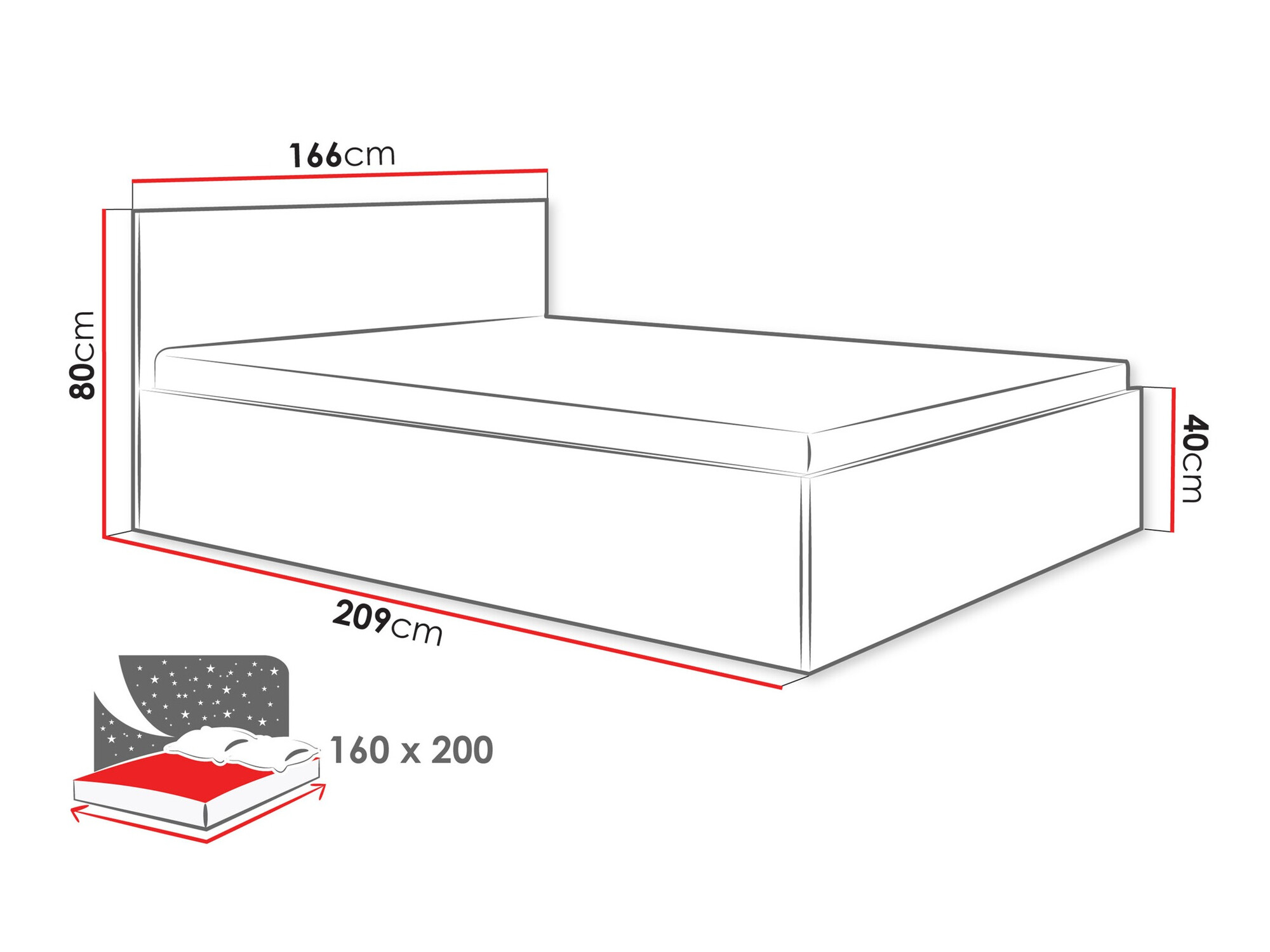 Bed Comfivo Larmire 115