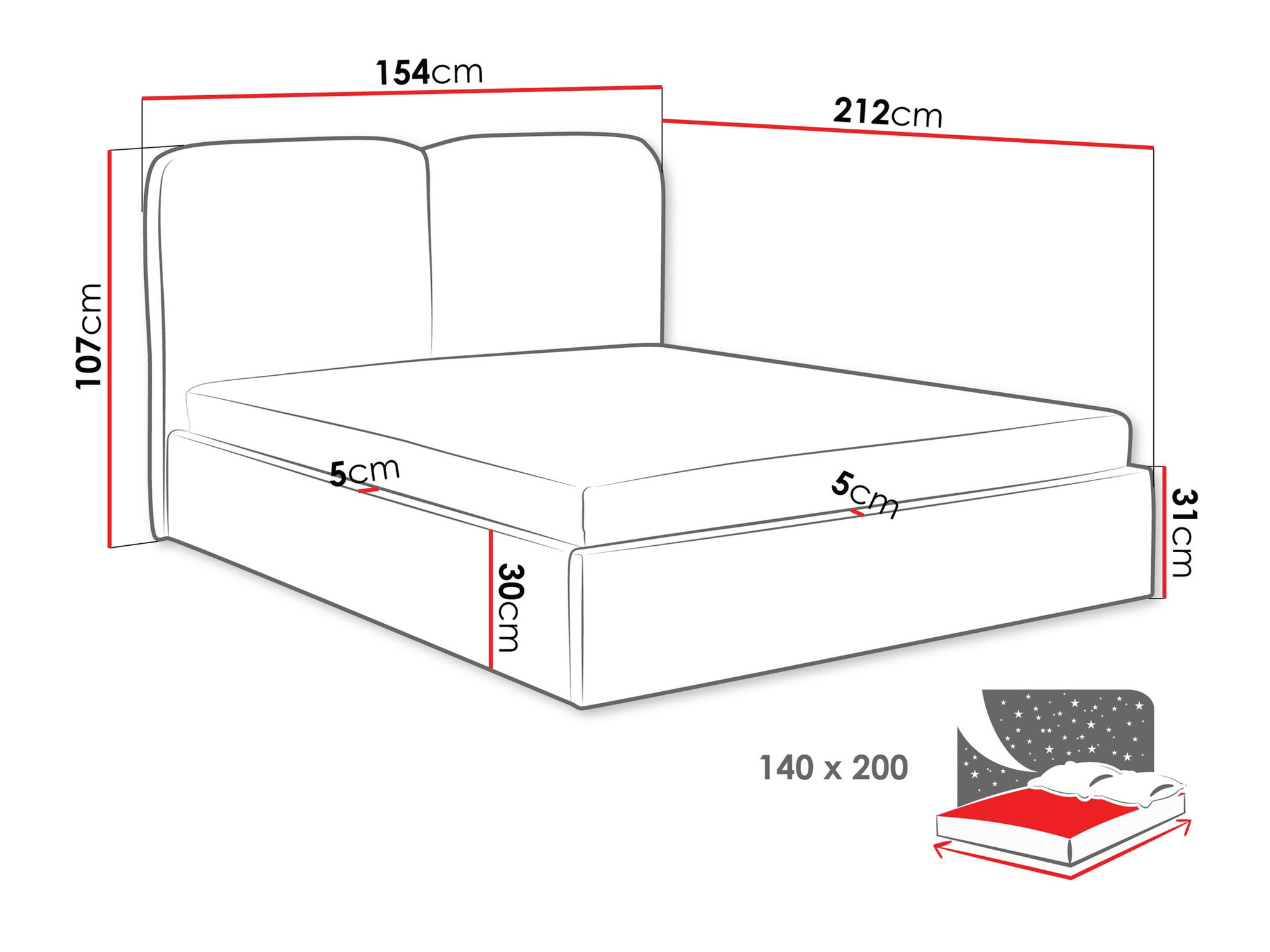 Bed Vox (Coral 80)