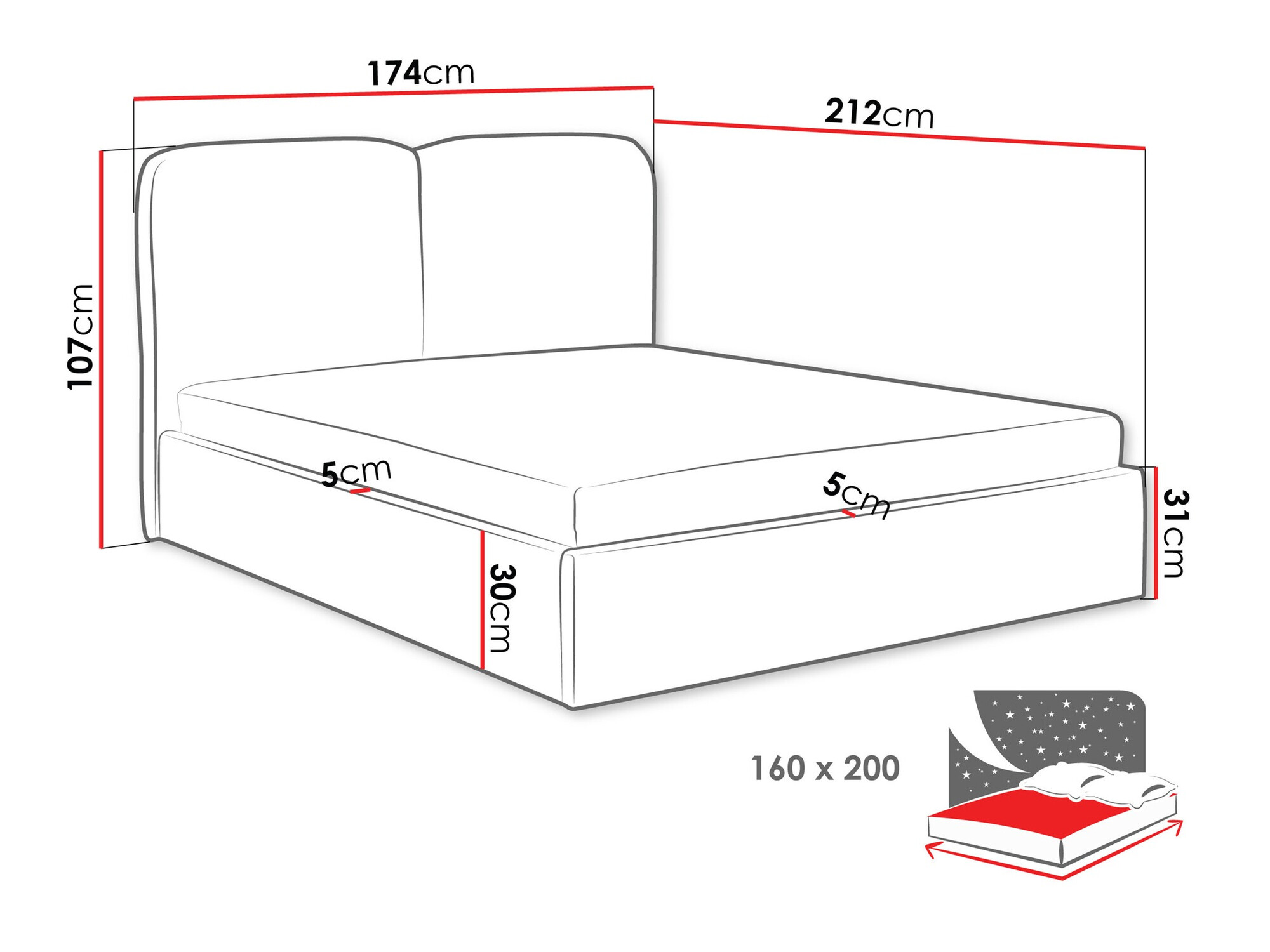 Bed Vox (Coral 80)