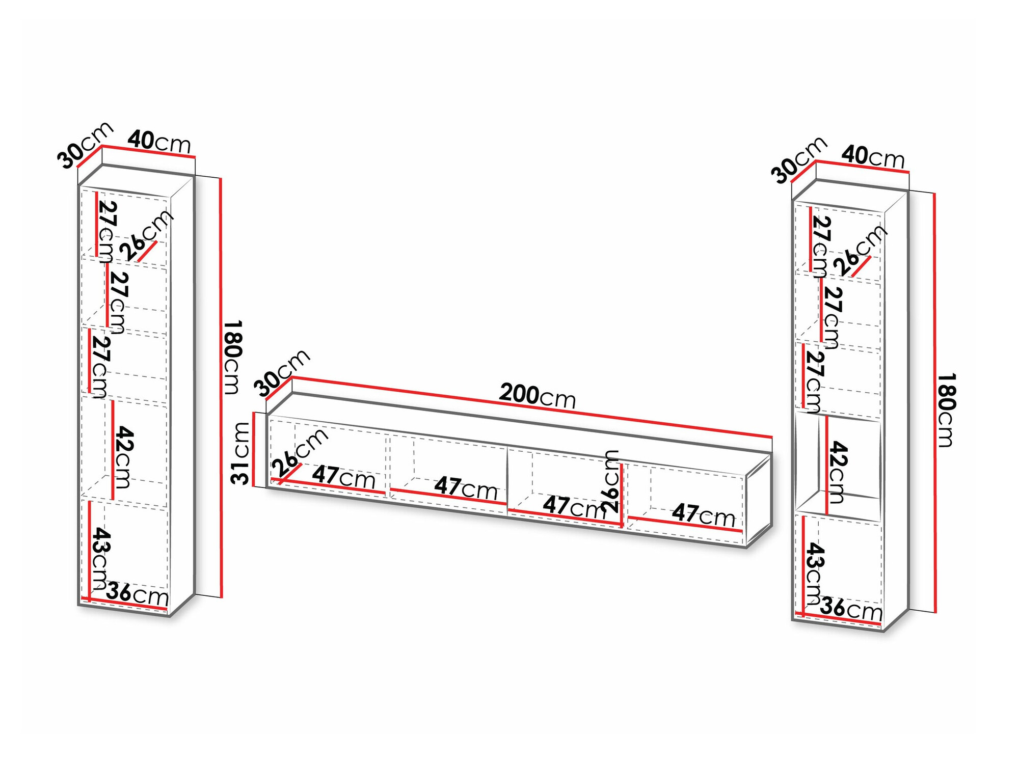 Woonkamerset Calveru 105 (Zwart)