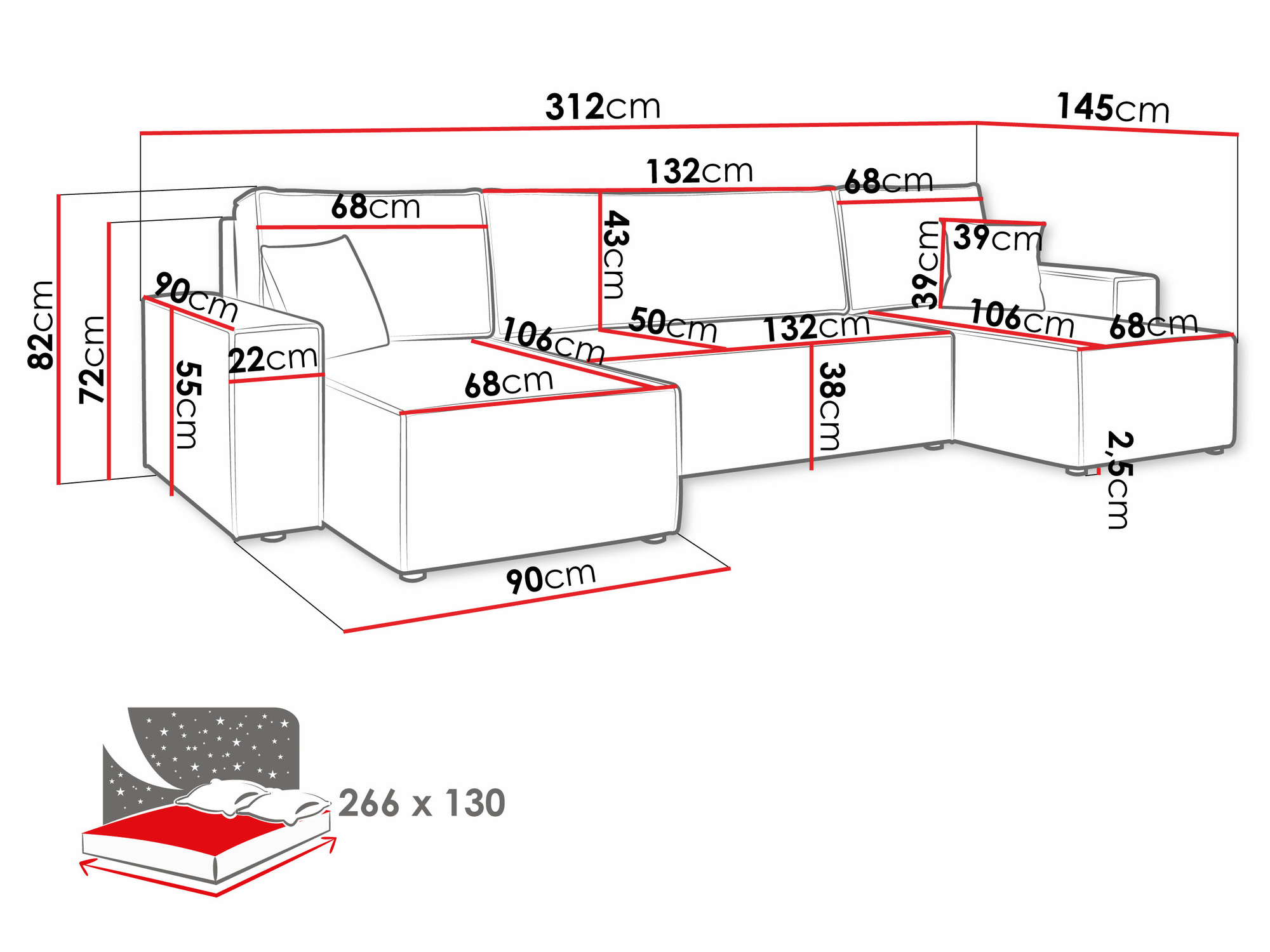 Hoekbank Shelton 101 (Poso 02)