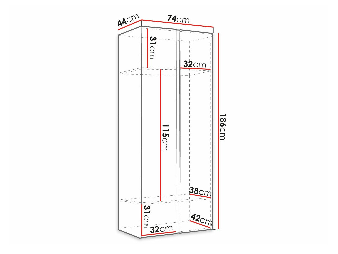 Kledingkast Pinis (Wit)