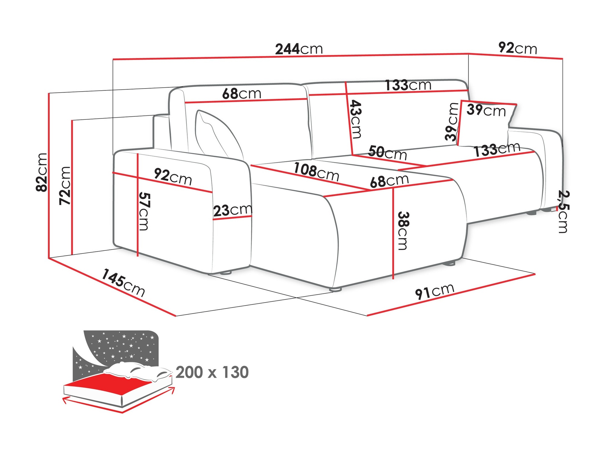 Hoekbank Shelton 102 (Lima 46)