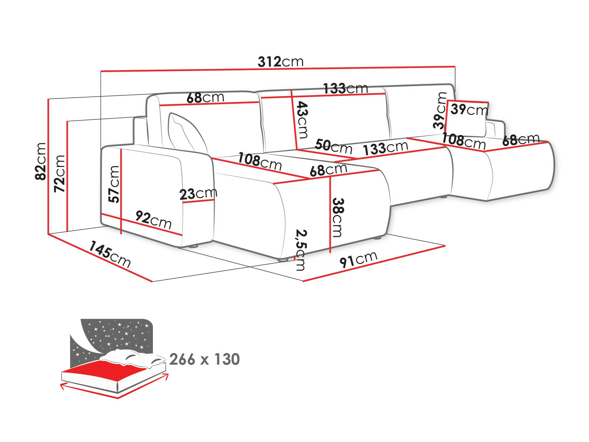 Hoekbank Shelton 103 (Poso 02)