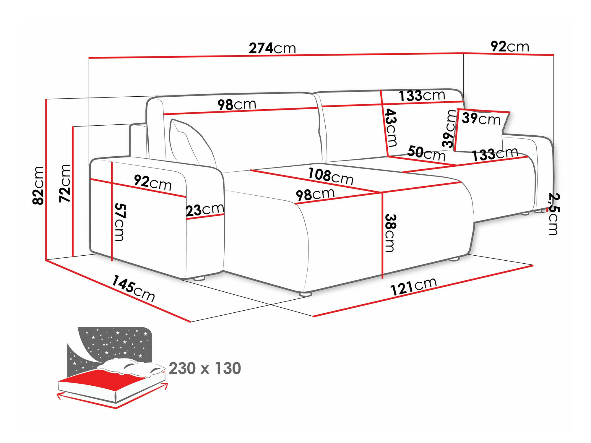 Hoekbank Shelton 108 (Poso 02)