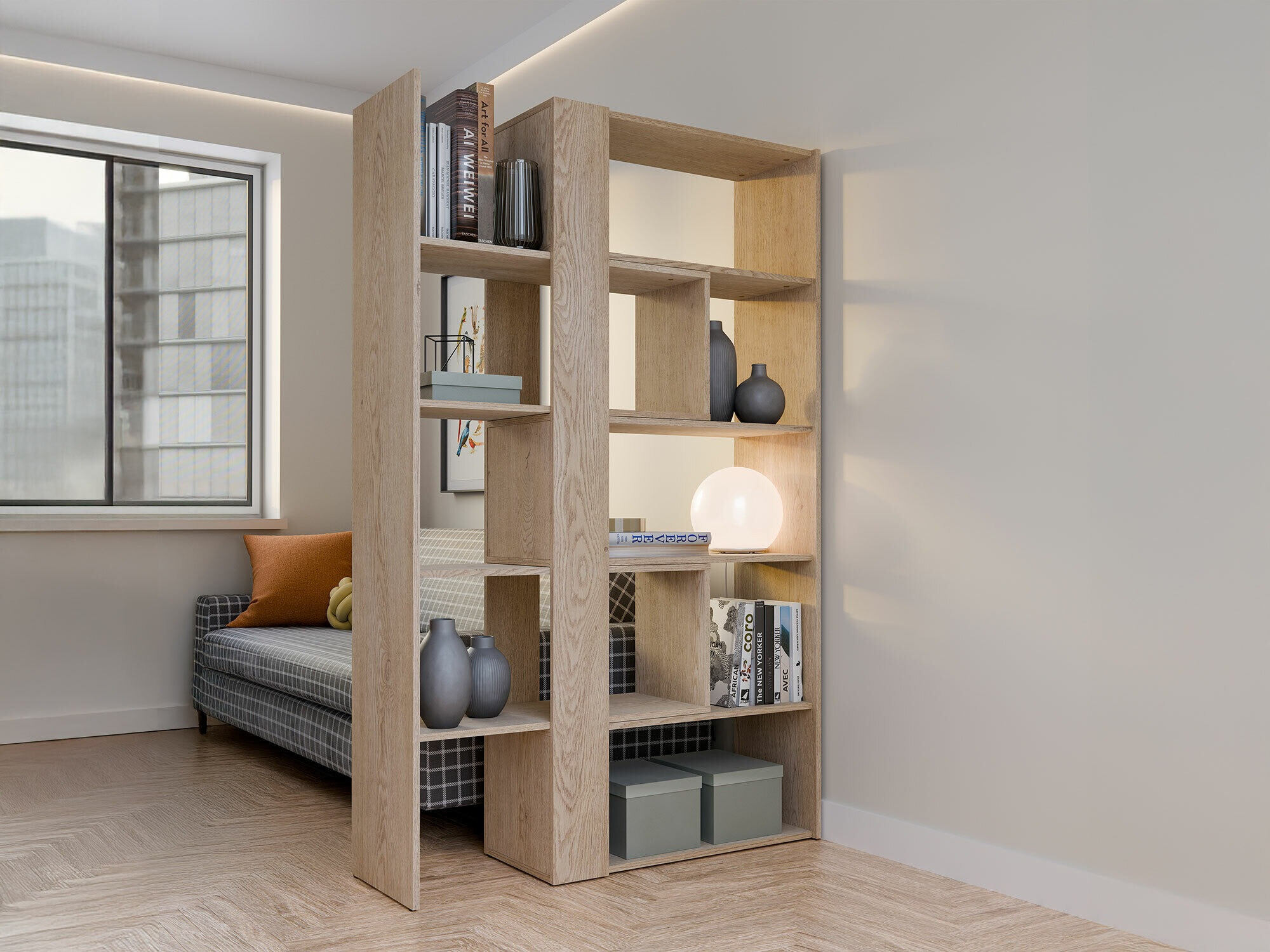 Boekenkast Ontario 145 (Eiken)