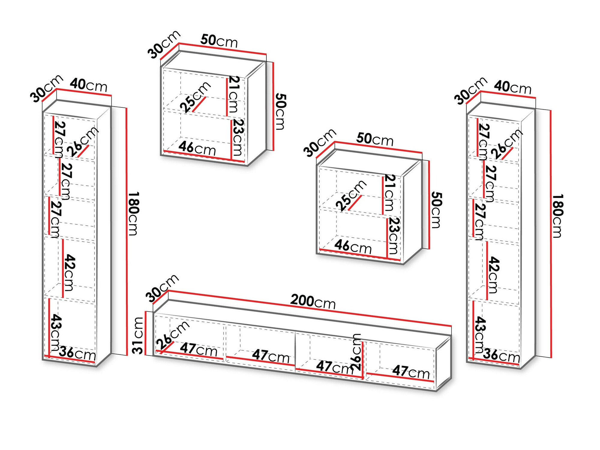 Woonkamerset Calveru 109 (Zwart)