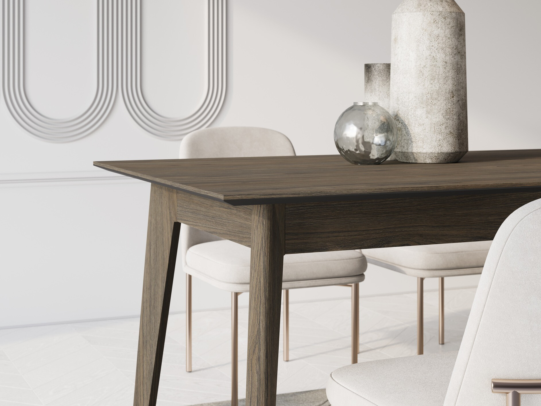 Tafel Fresno 174 (Donkere eik)