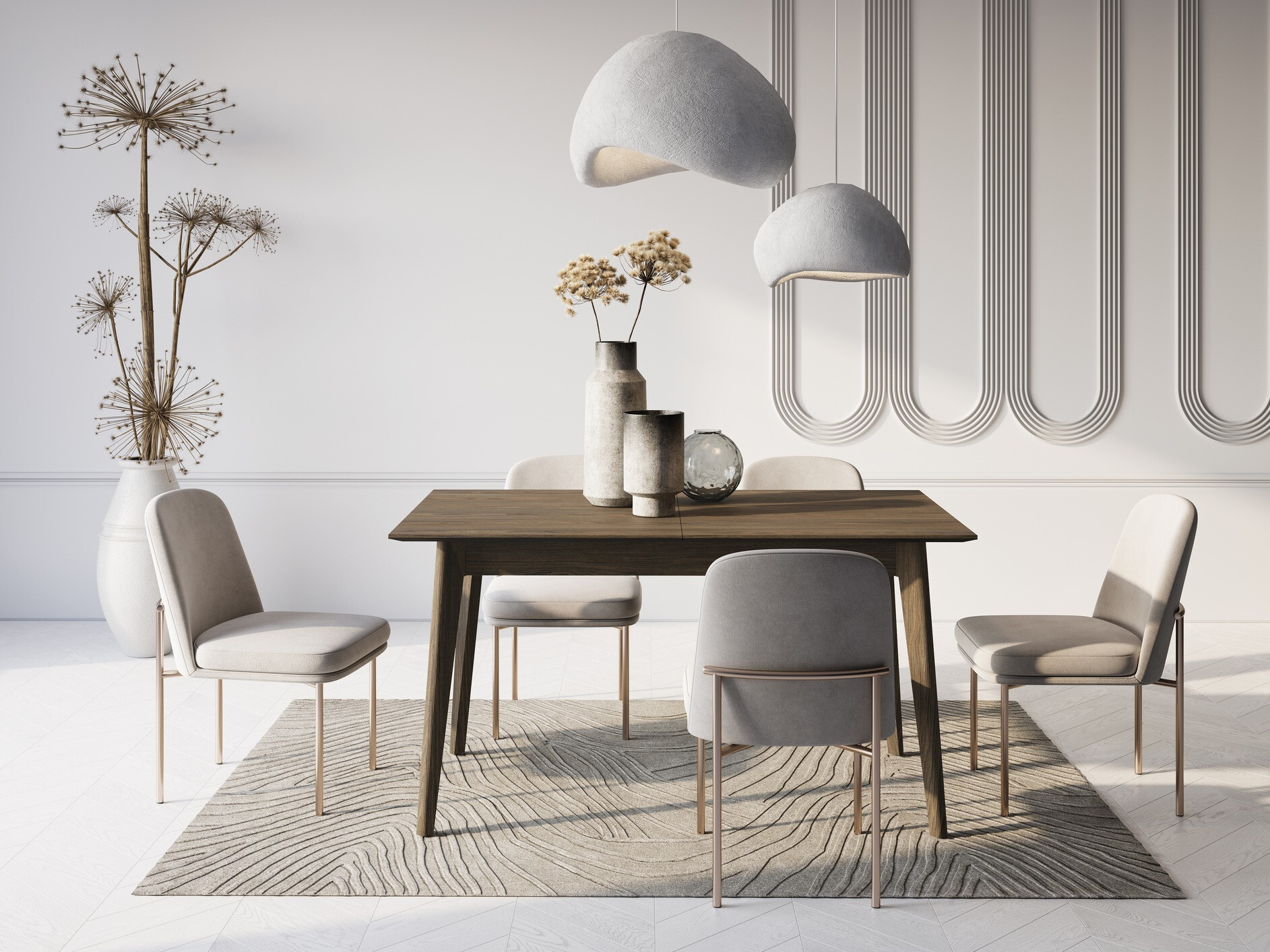 Tafel Fresno 174 (Donkere eik)