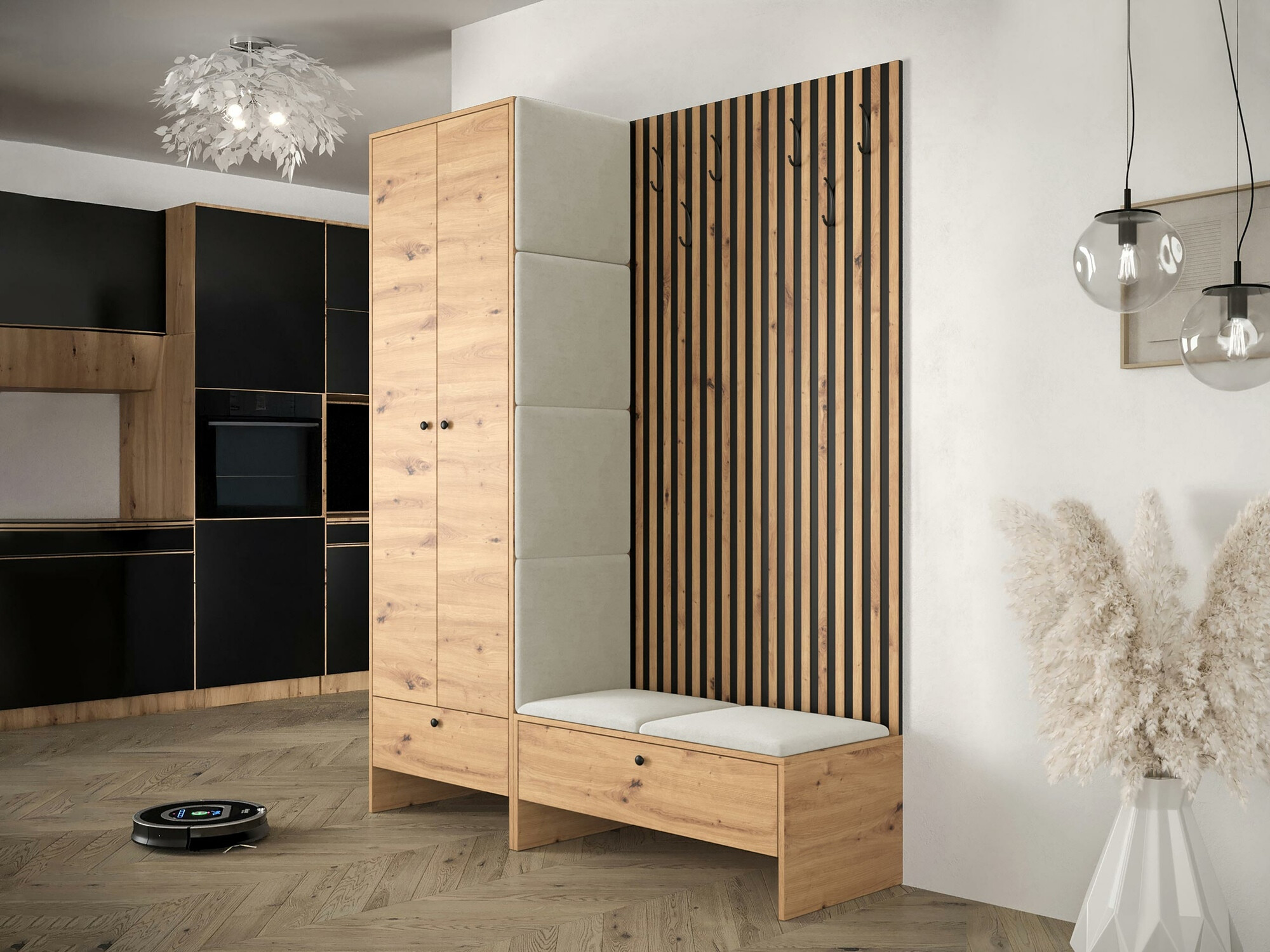 Gangmeubelset Donio III (Artisan eiken + Manila 02)