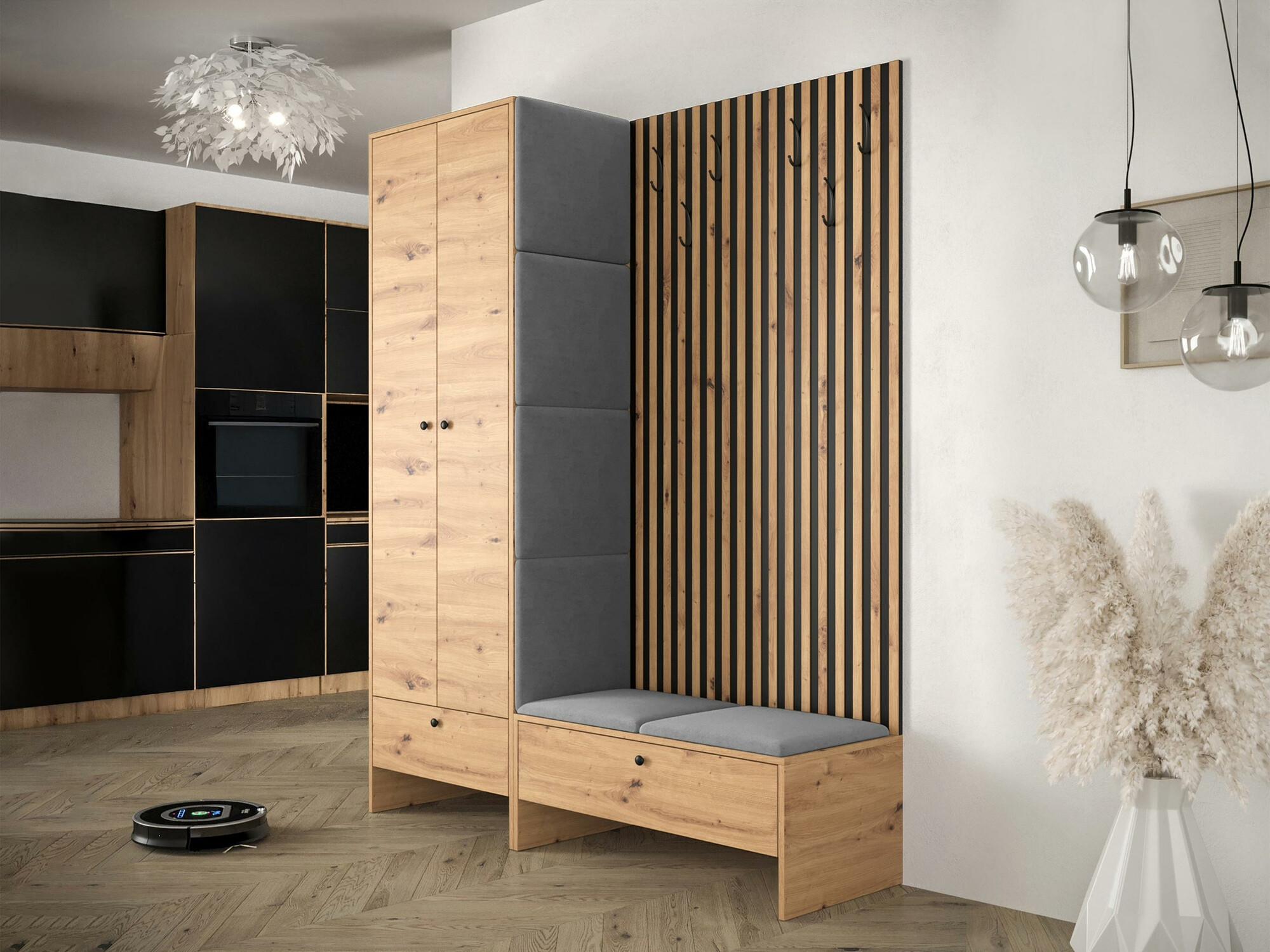 Gangmeubelset Donio III (Artisan eiken + Manila 16)