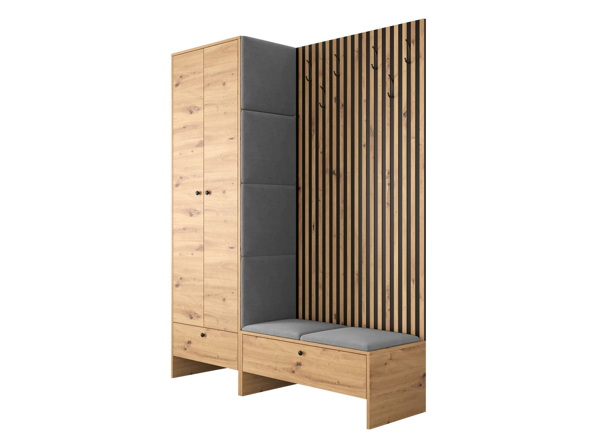 Gangmeubelset Donio III (Artisan eiken + Manila 16)