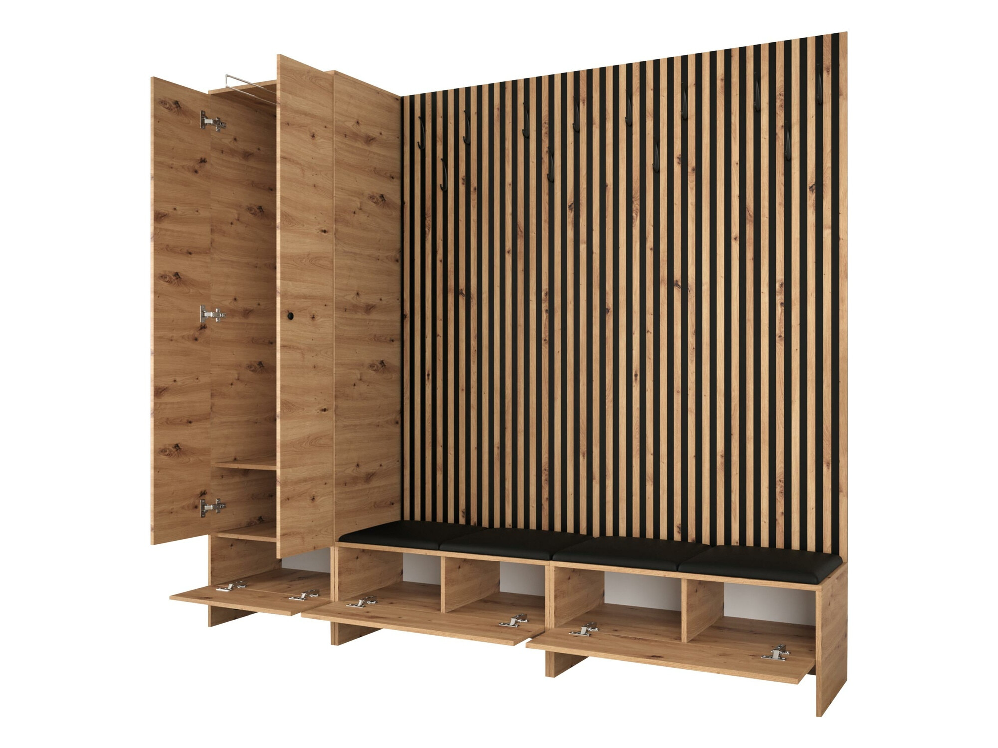 Gangmeubelset Donio VI (Artisan eiken + Manila 02)