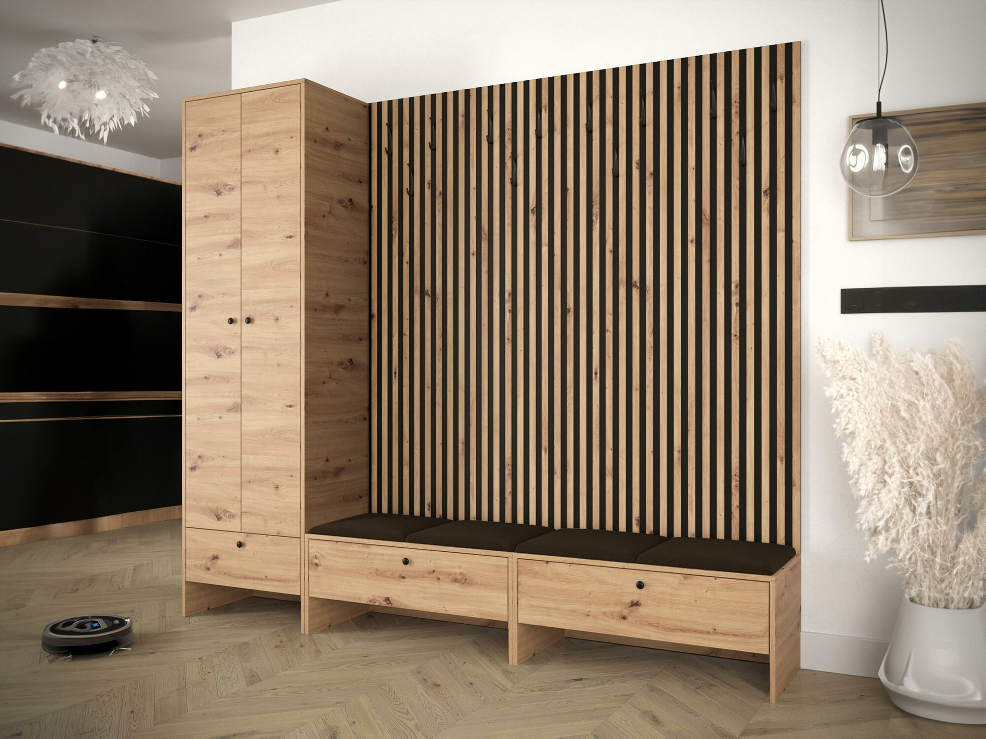 Gangmeubelset Donio VI (Artisan eiken + Manila 04)