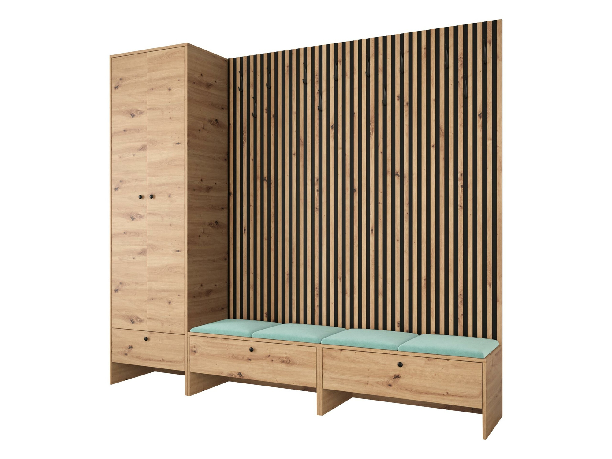 Gangmeubelset Donio VI (Artisan eiken + Manila 11)