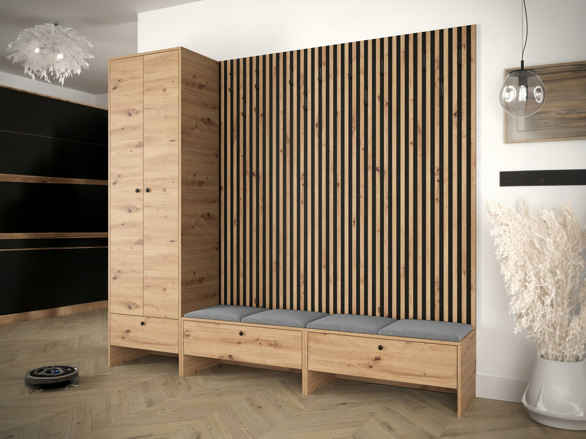 Gangmeubelset Donio VI (Artisan eiken + Manila 16)