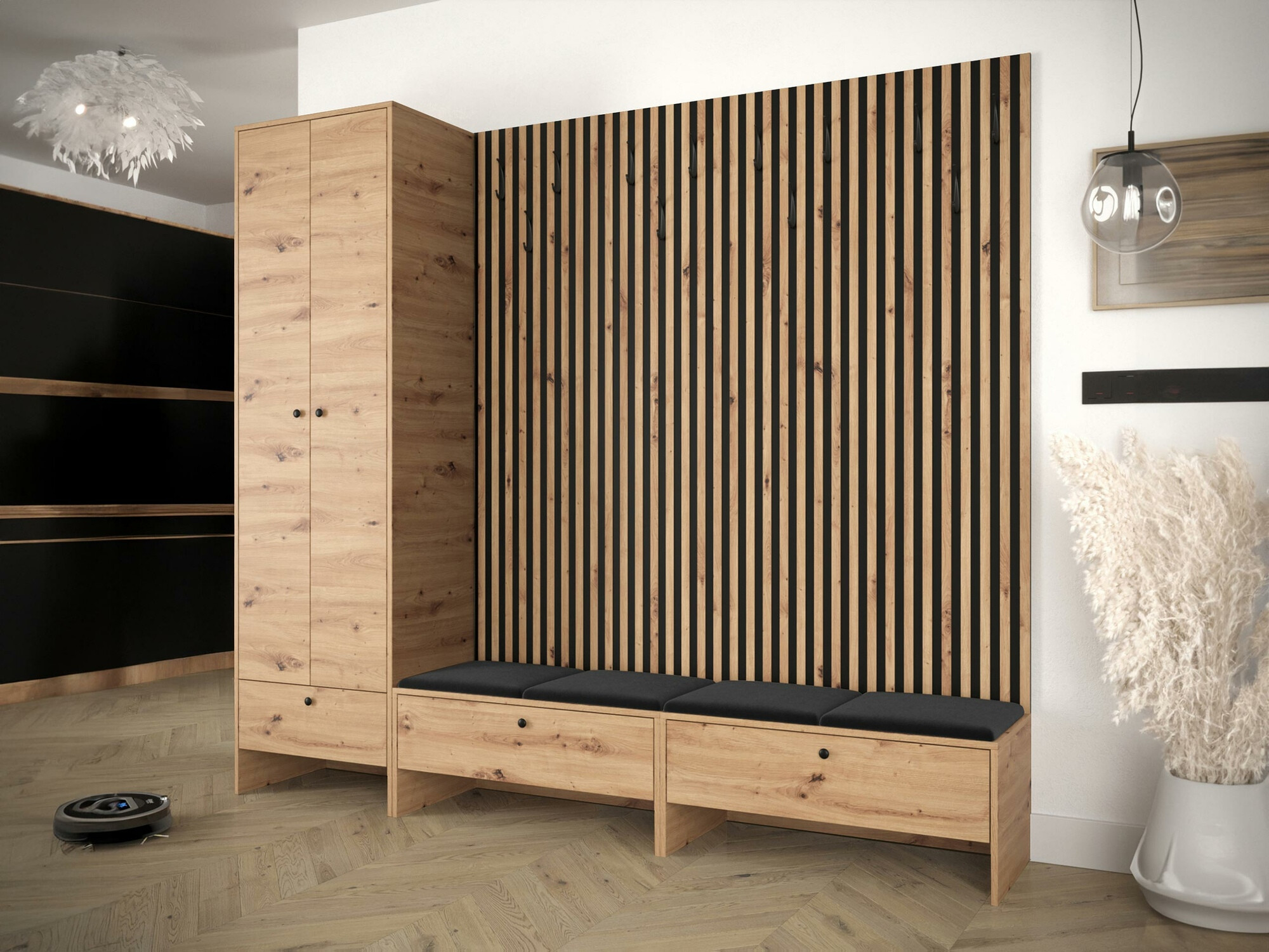 Gangmeubelset Donio VI (Artisan eiken + Manila 18)