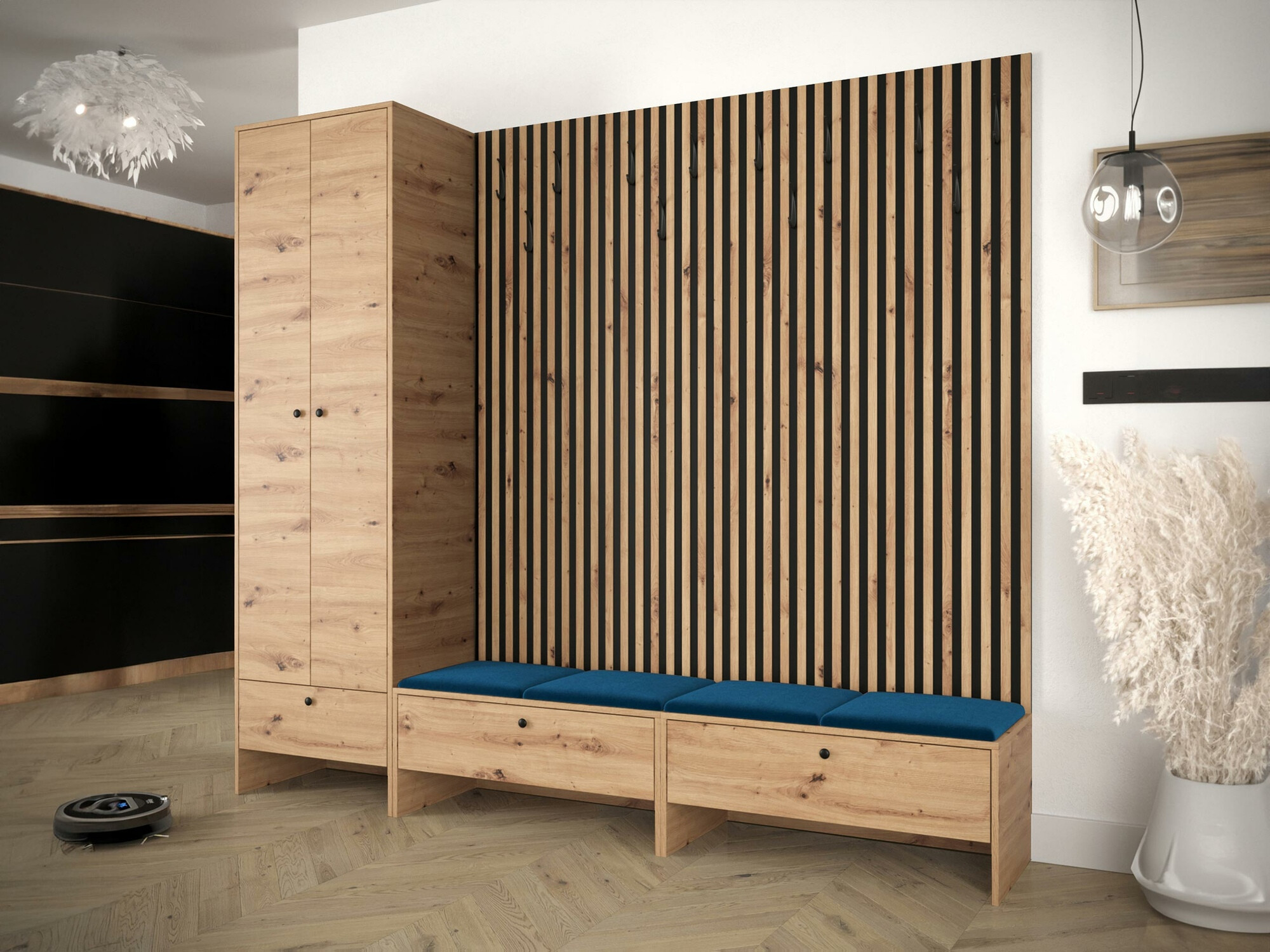 Gangmeubelset Donio VI (Artisan eiken + Manila 26)