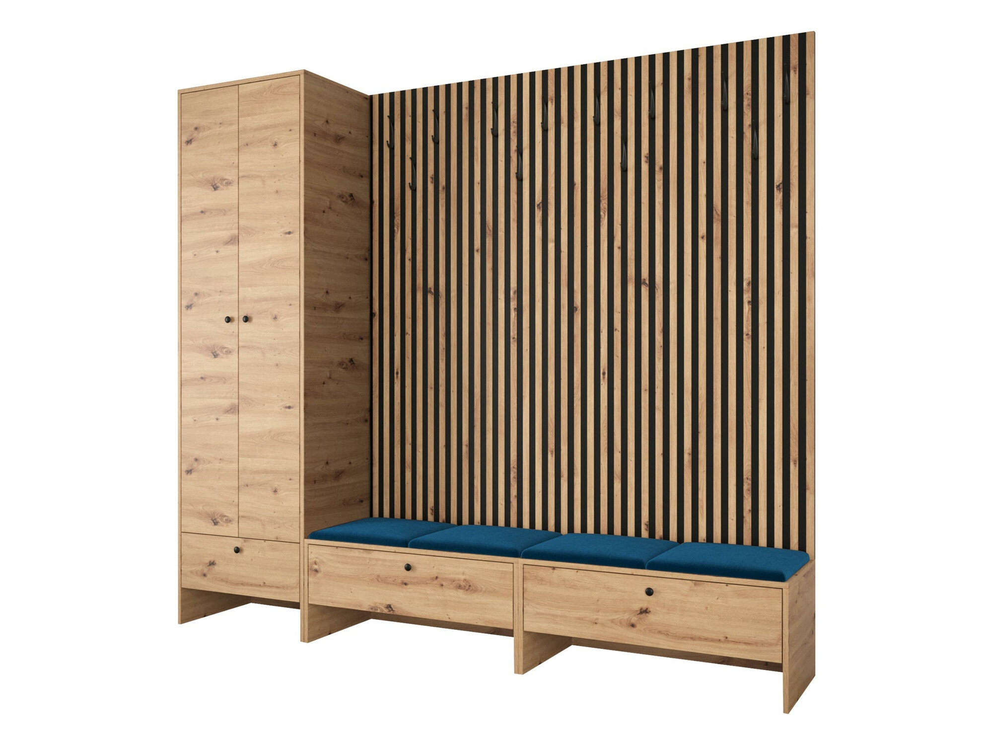 Gangmeubelset Donio VI (Artisan eiken + Manila 26)