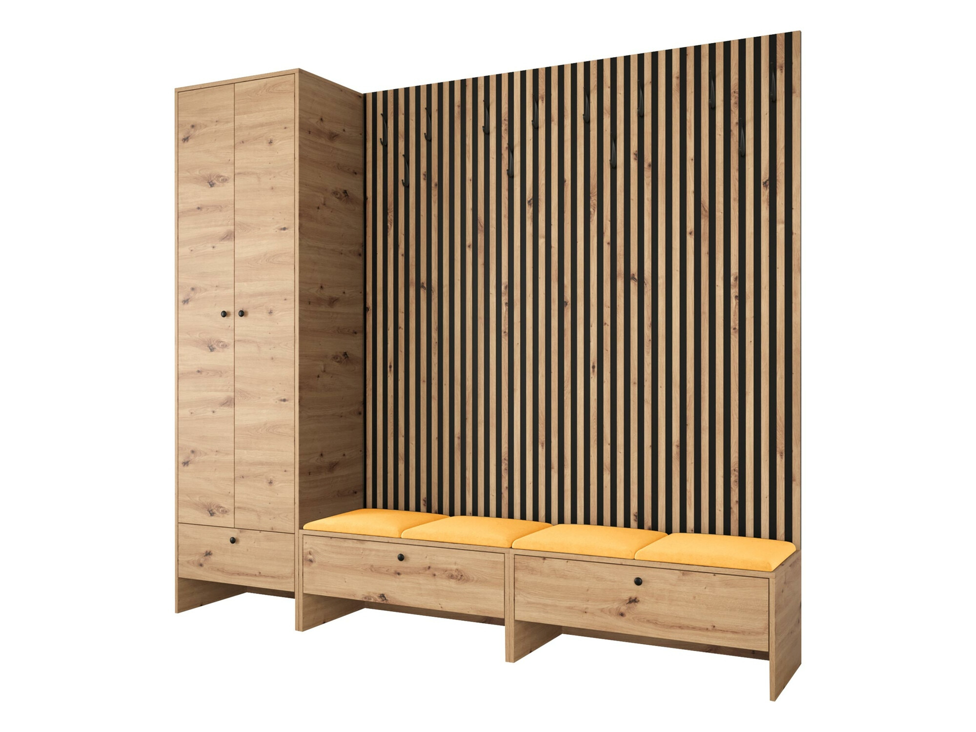 Gangmeubelset Donio VI (Artisan eiken + Manila 32)