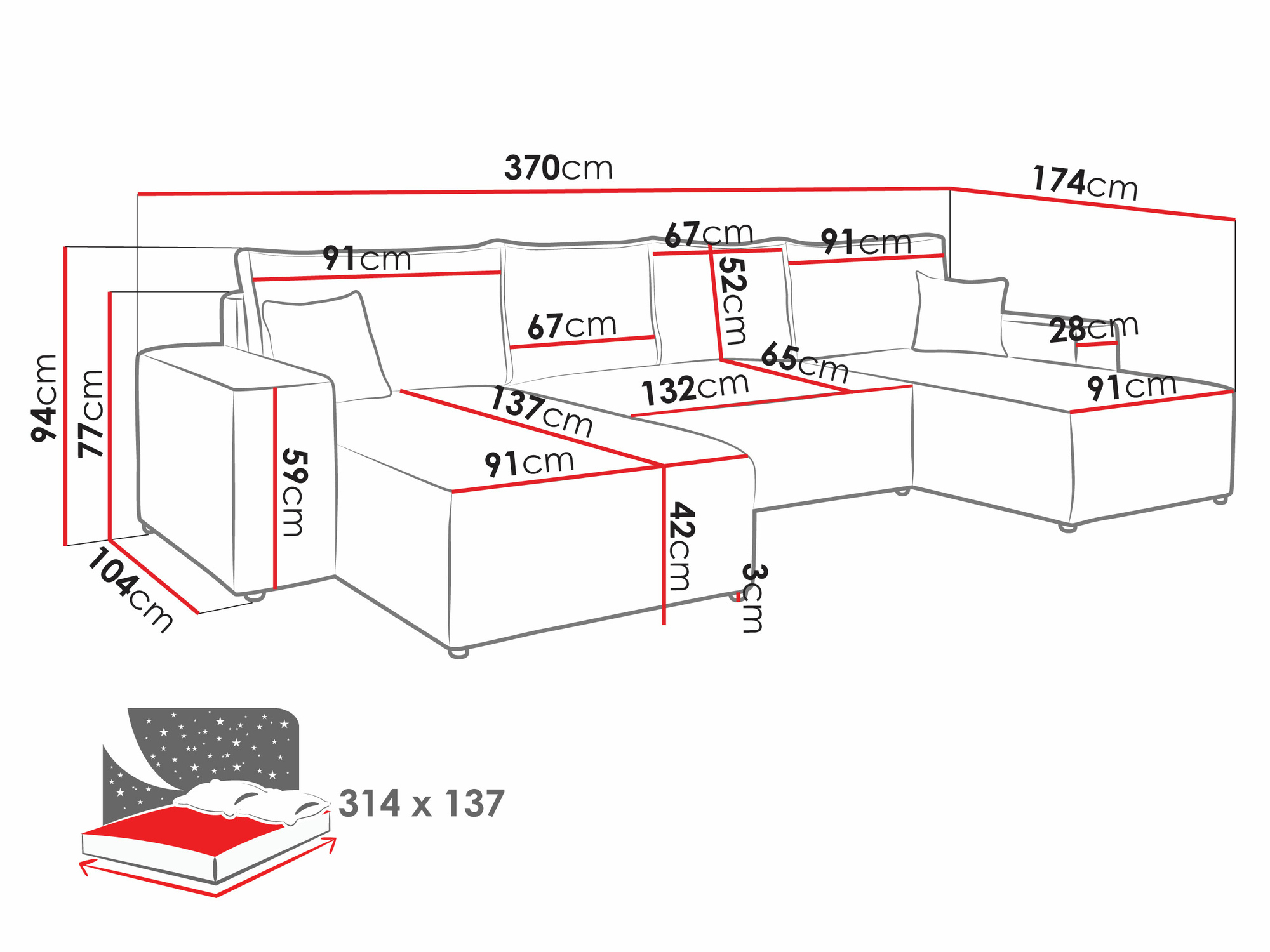 Hoekbank Clovis 109 (Manila 14)