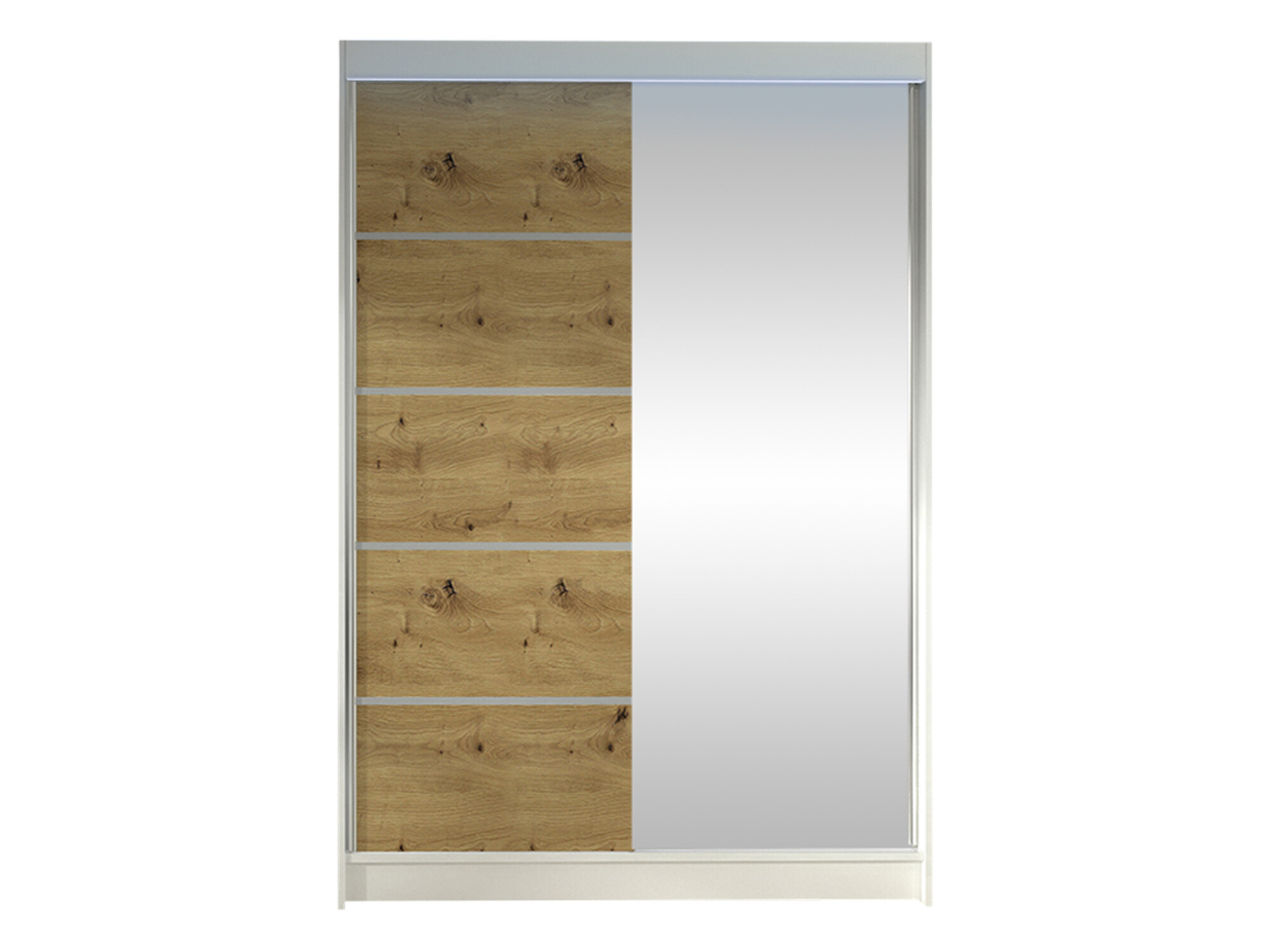 Kledingkast Closico 149 (Wit + Artisan eiken)