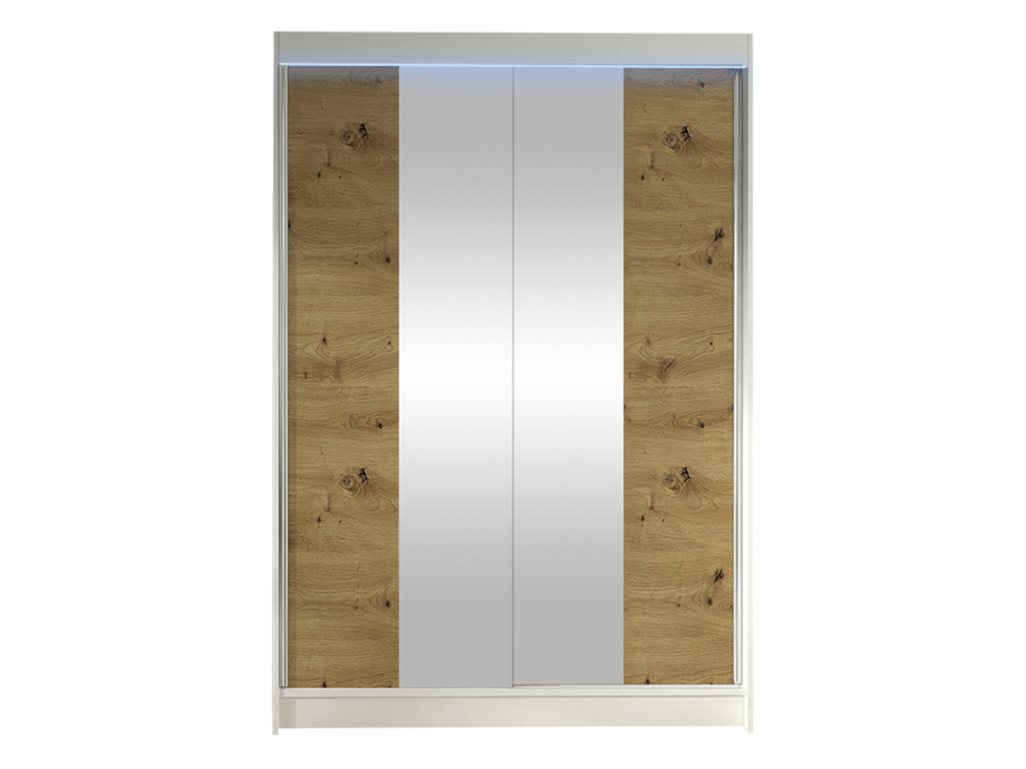 Kledingkast Closico Salvor II (Wit + Artisan eiken)