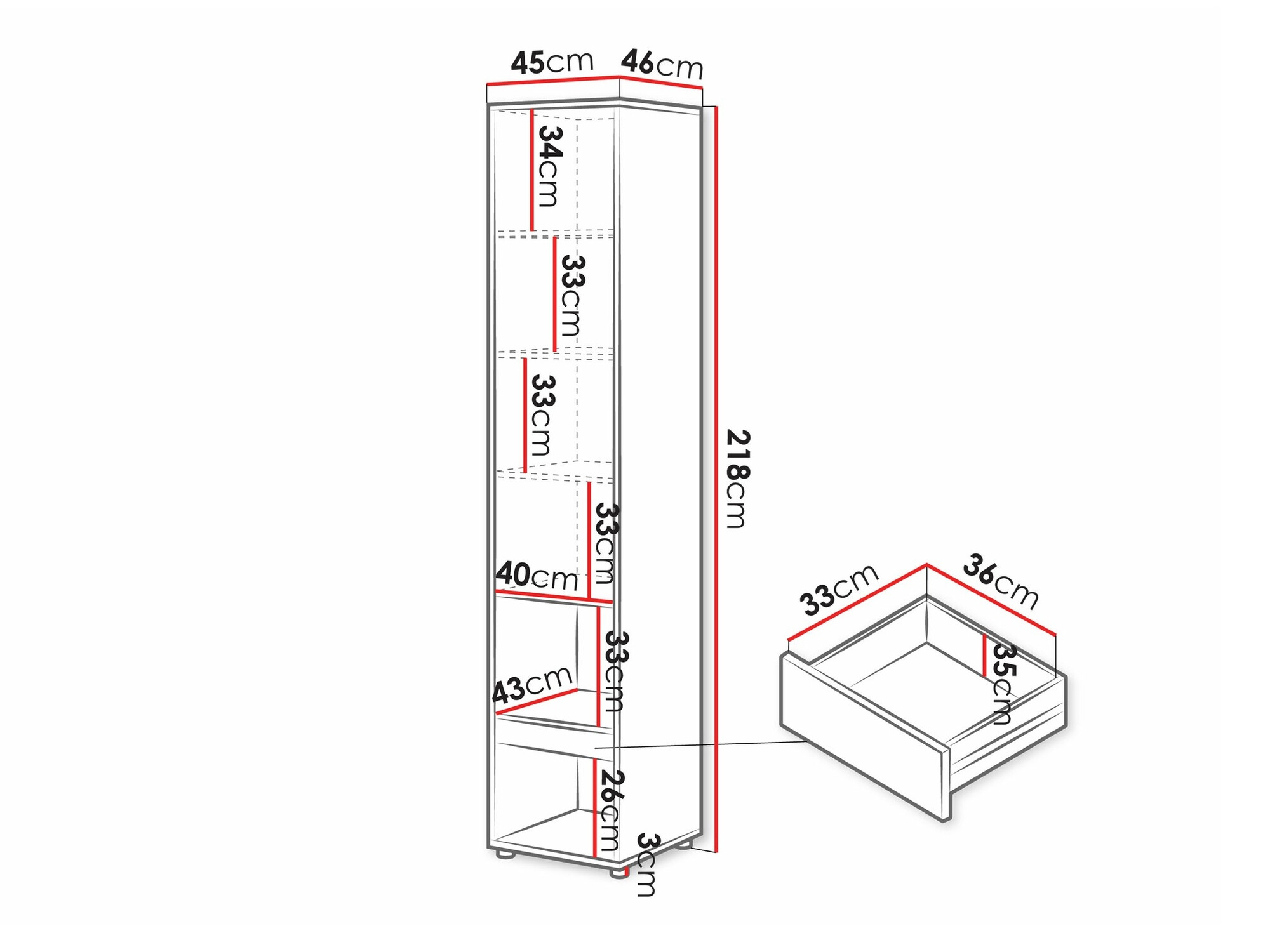 Meubelset Concept Pro Lenart Levfere 144 (Glanzend wit + Wit)