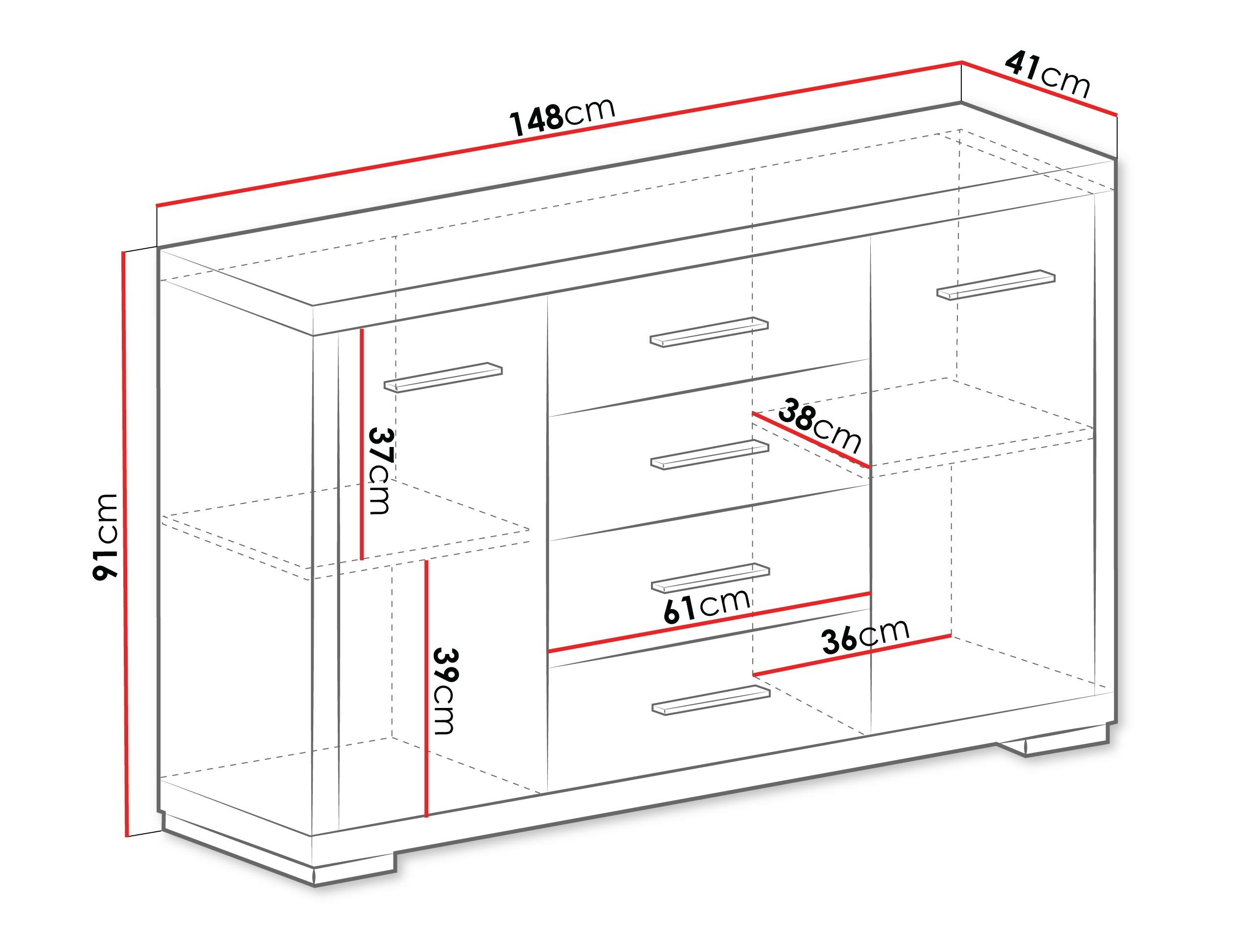 Ladekast Fiomeri 101 (Eik Santana)