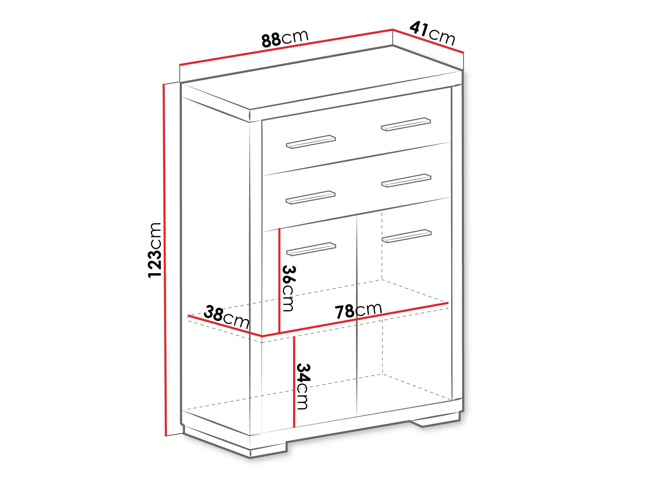 Ladekast Fiomeri 104 (Eik santana donker)