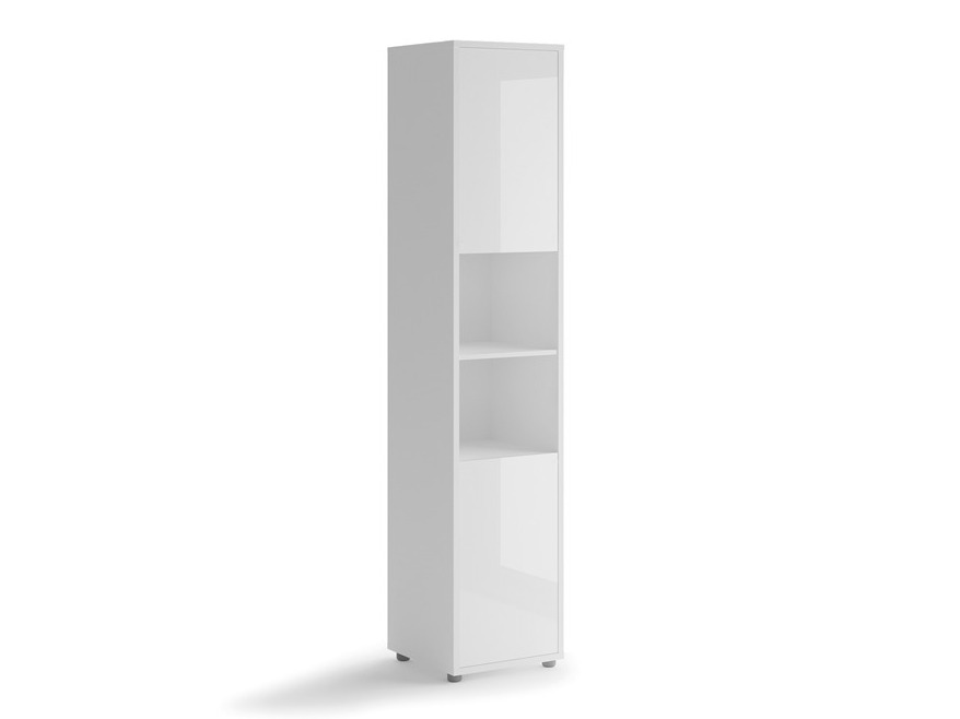 Boekenkast Concept Pro Lenart III (Wit + Glanzend wit)