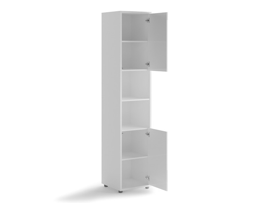 Boekenkast Concept Pro Lenart III (Wit + Glanzend wit)
