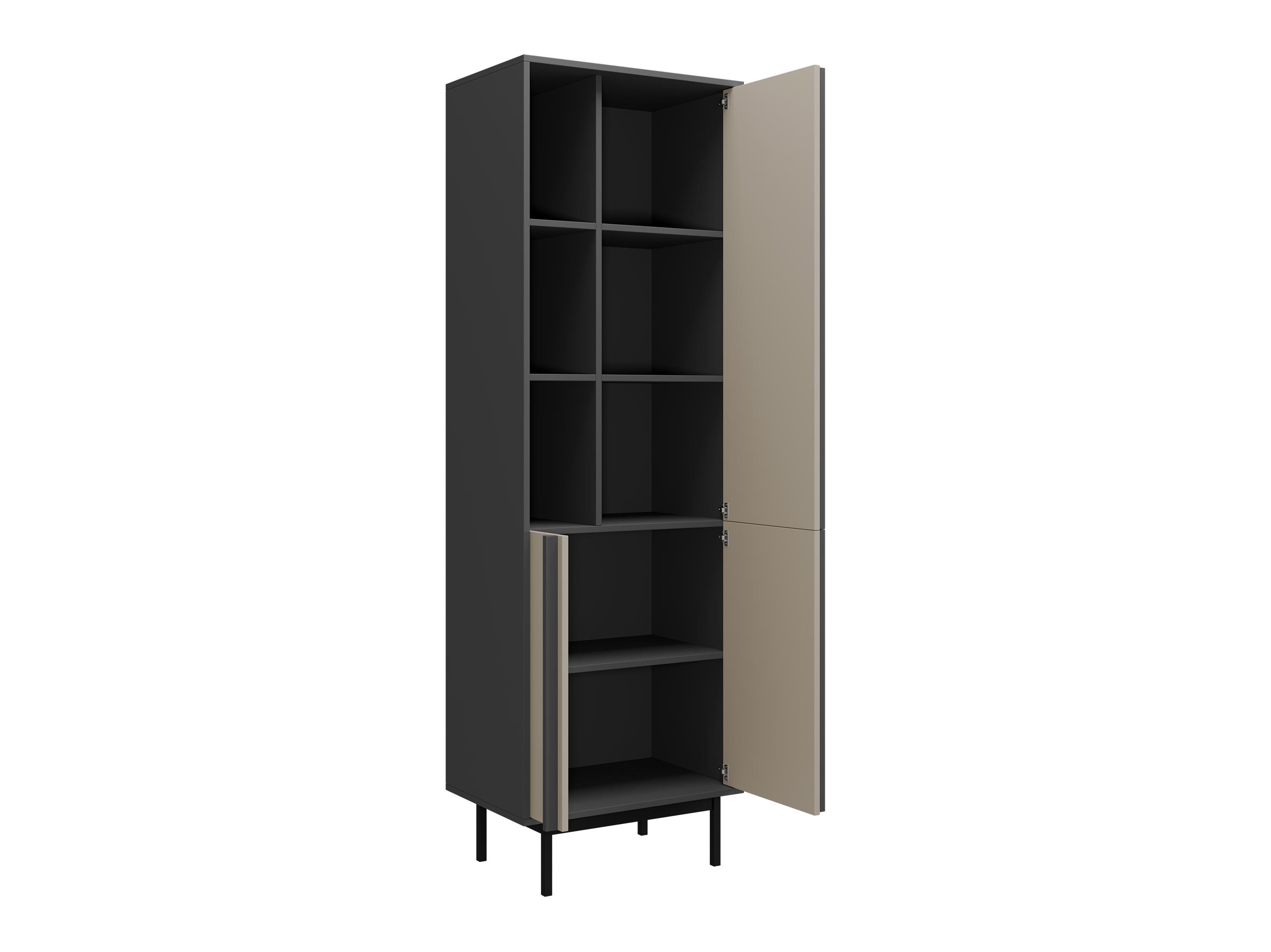 Boekenkast Levali 102 (Stoffig groen)