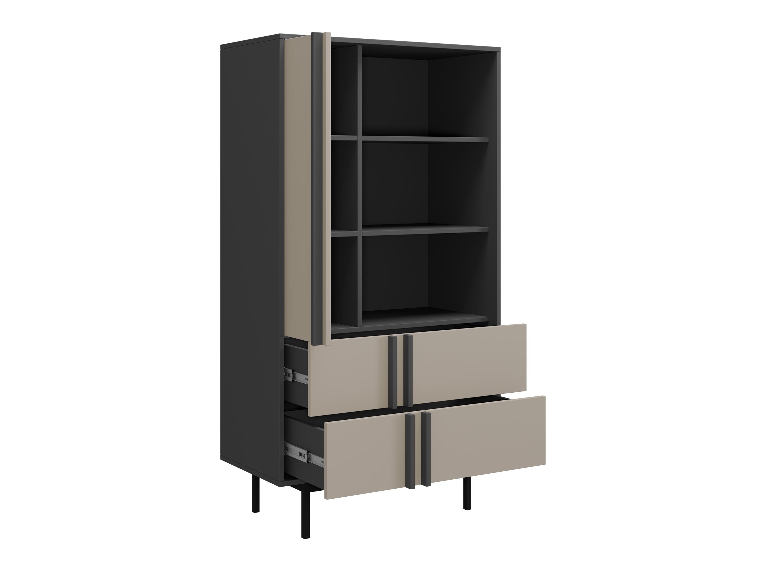 Boekenkast Levali 103 (Stoffig groen)