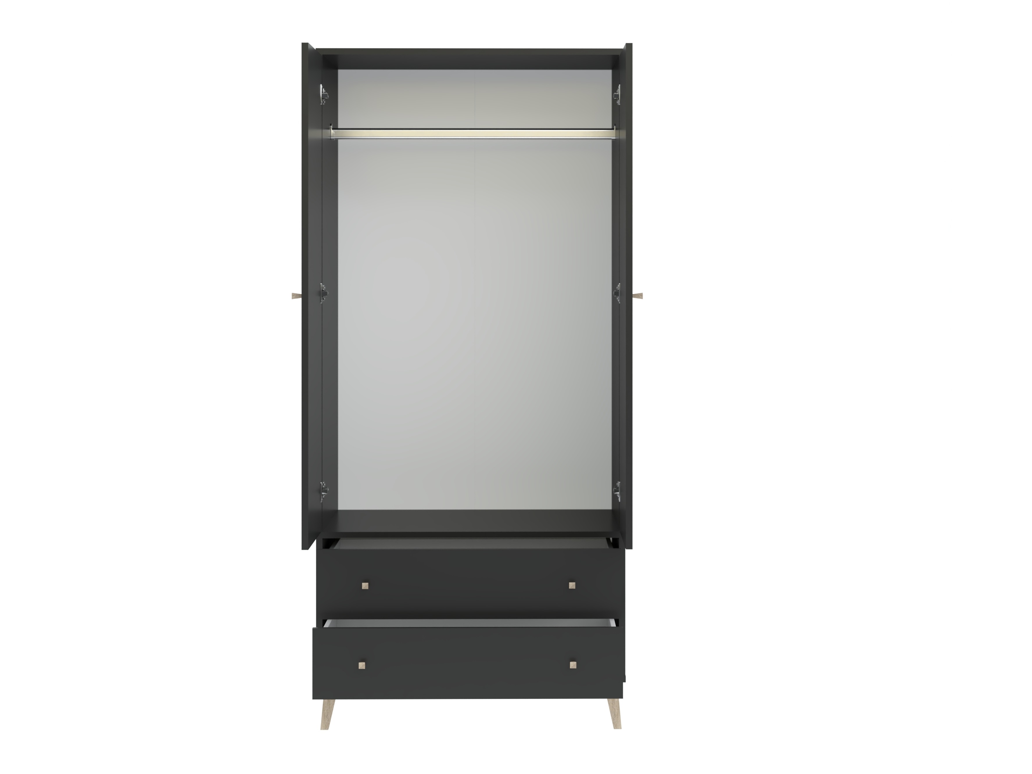 Kledingkast Bristol 224 (Antraciet)