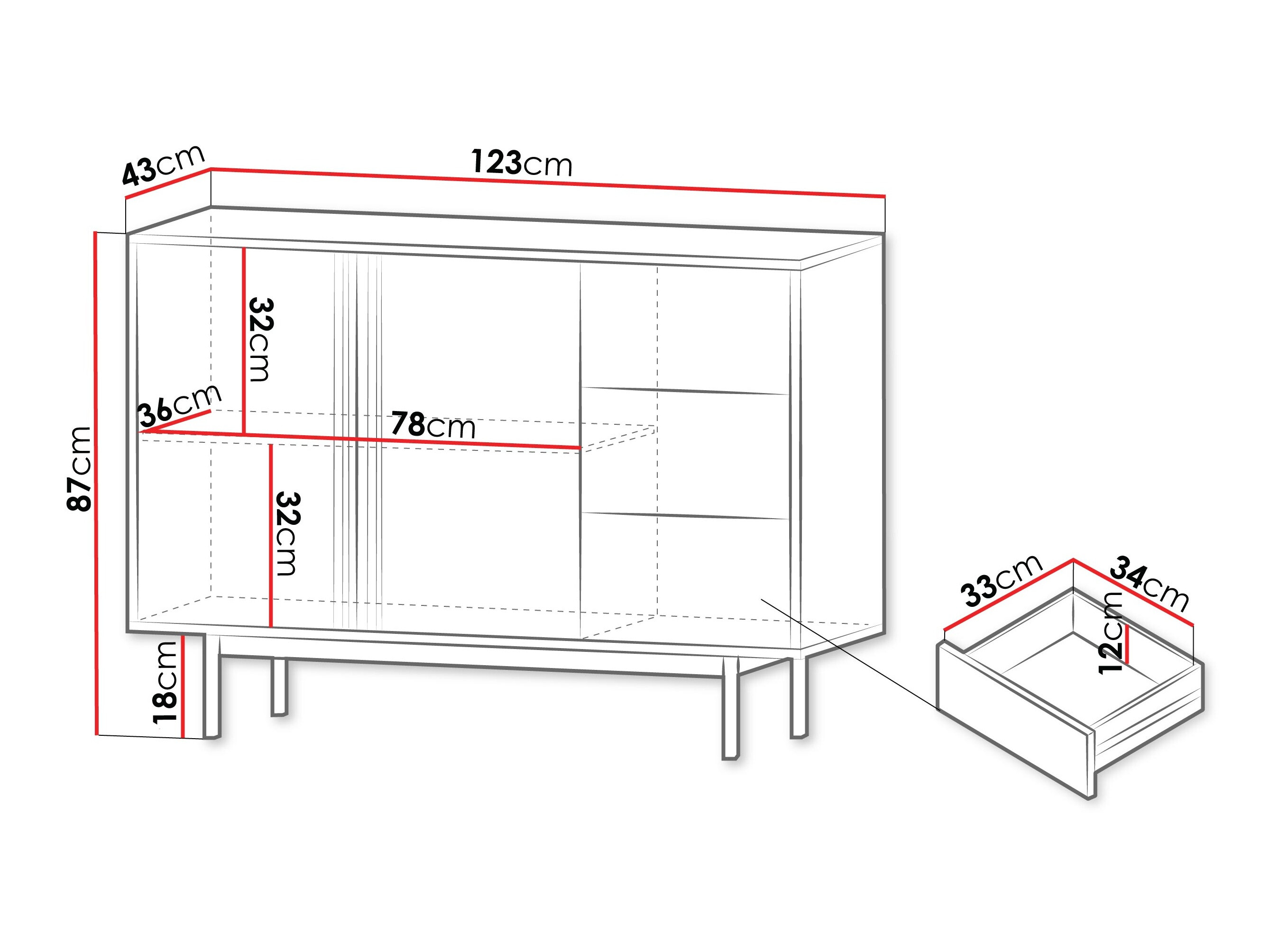 Ladekast Levali 106 (Eiken)