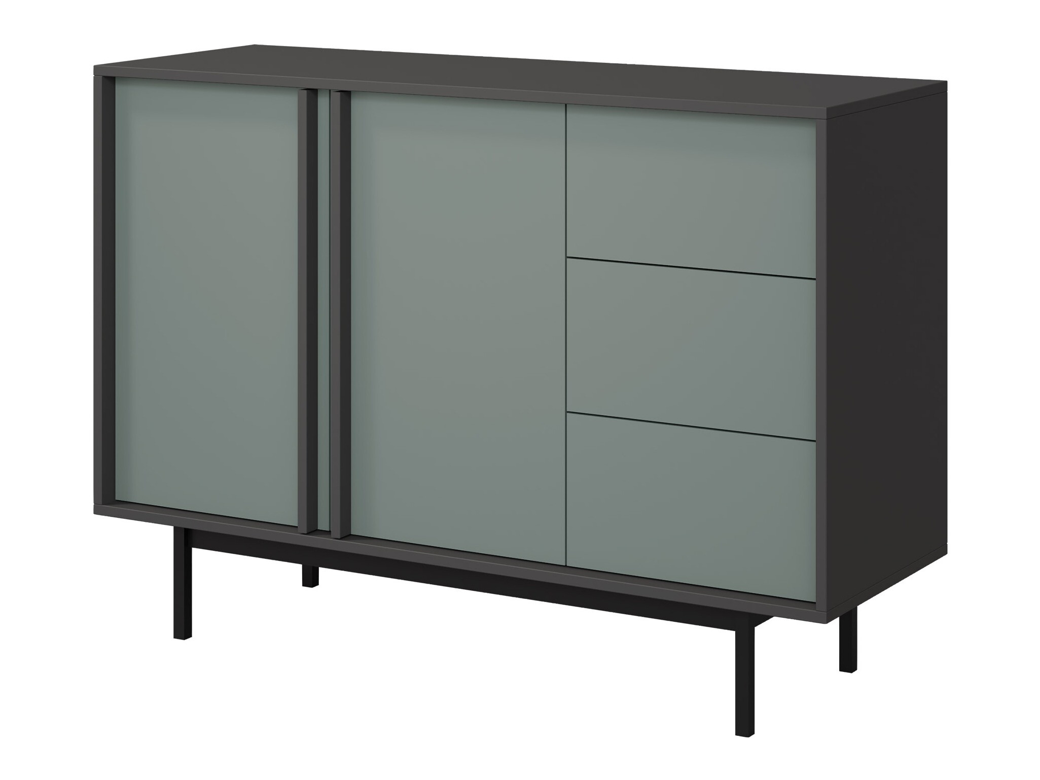 Ladekast Levali 106 (Stoffig groen)