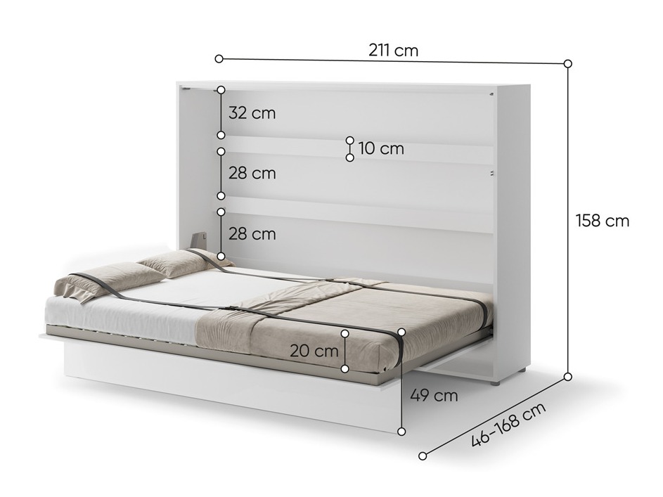 Muurbed Concept Pro Lenart Levfere 115 (Wit)