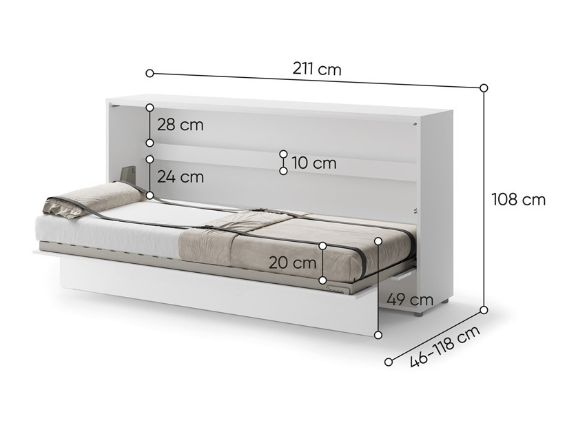 Muurbed Concept Pro Lenart V (Glanzend wit)